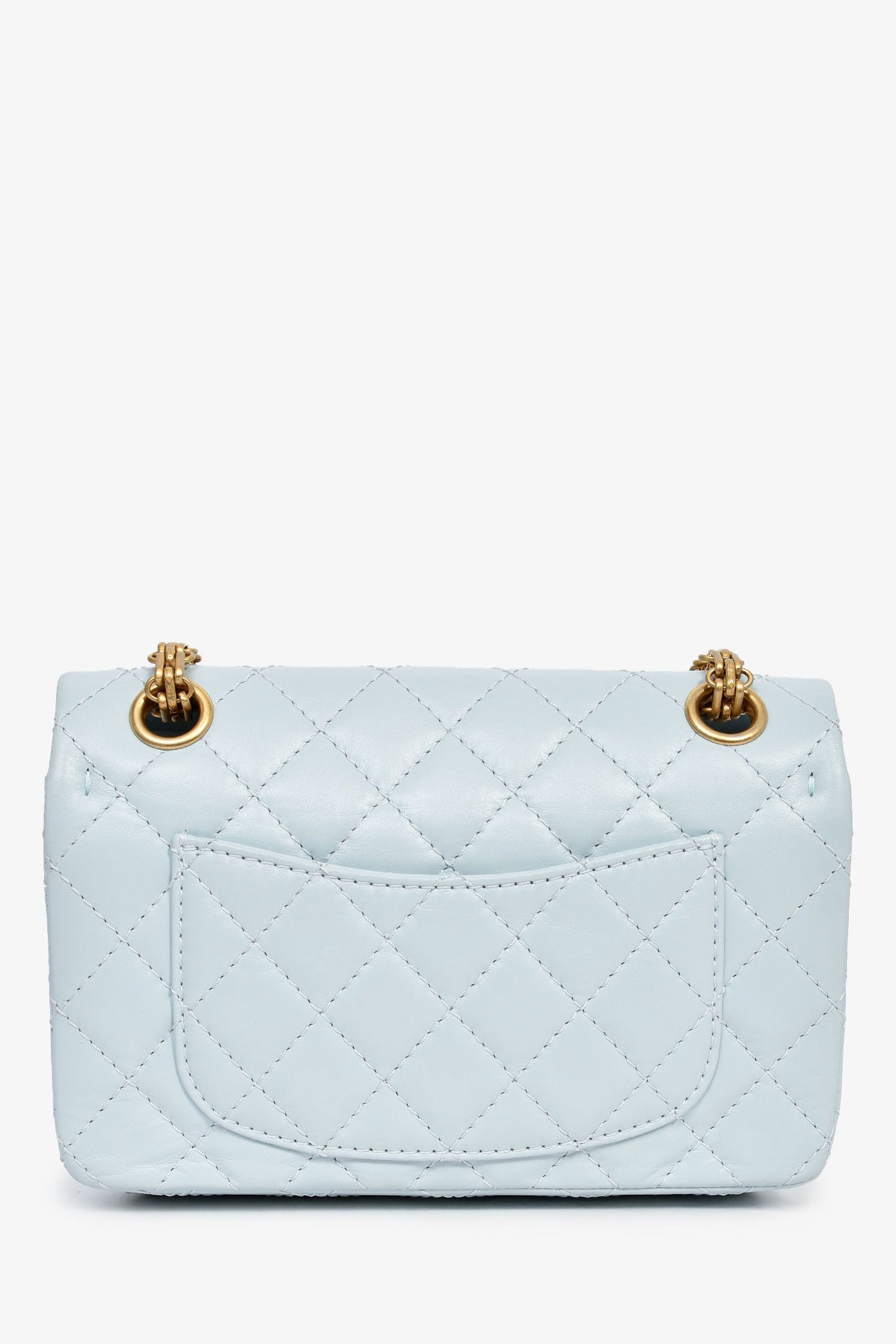 Chanel™ Blue Calfskin Leather Mini 2.55 Reissue Classic Flap Bag