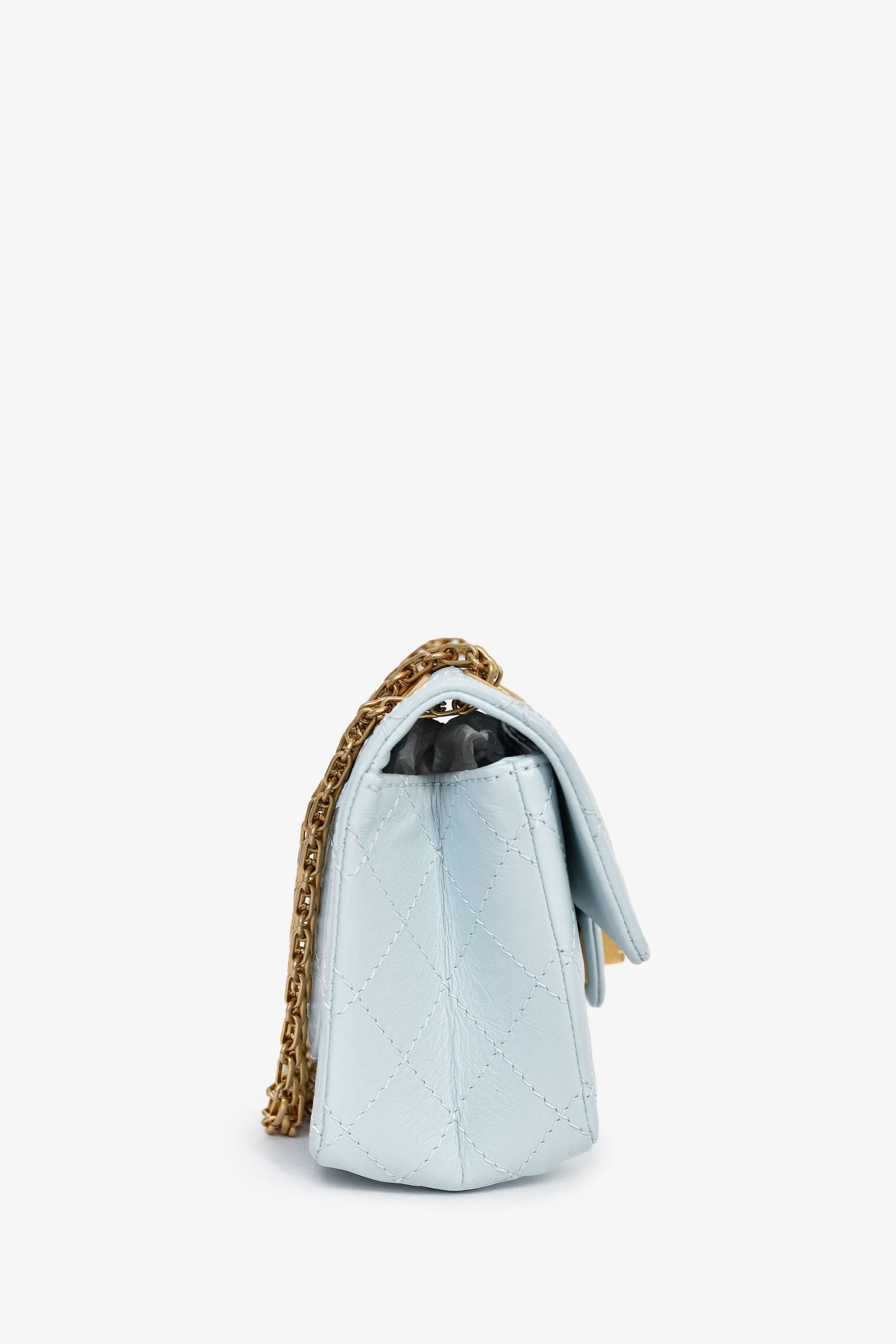Chanel™ Blue Calfskin Leather Mini 2.55 Reissue Classic Flap Bag