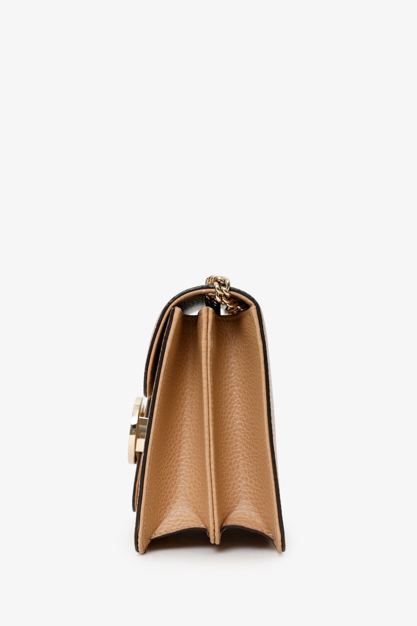 Gucci Beige Leather Interlocking G Small Dollar Crossbody Bag