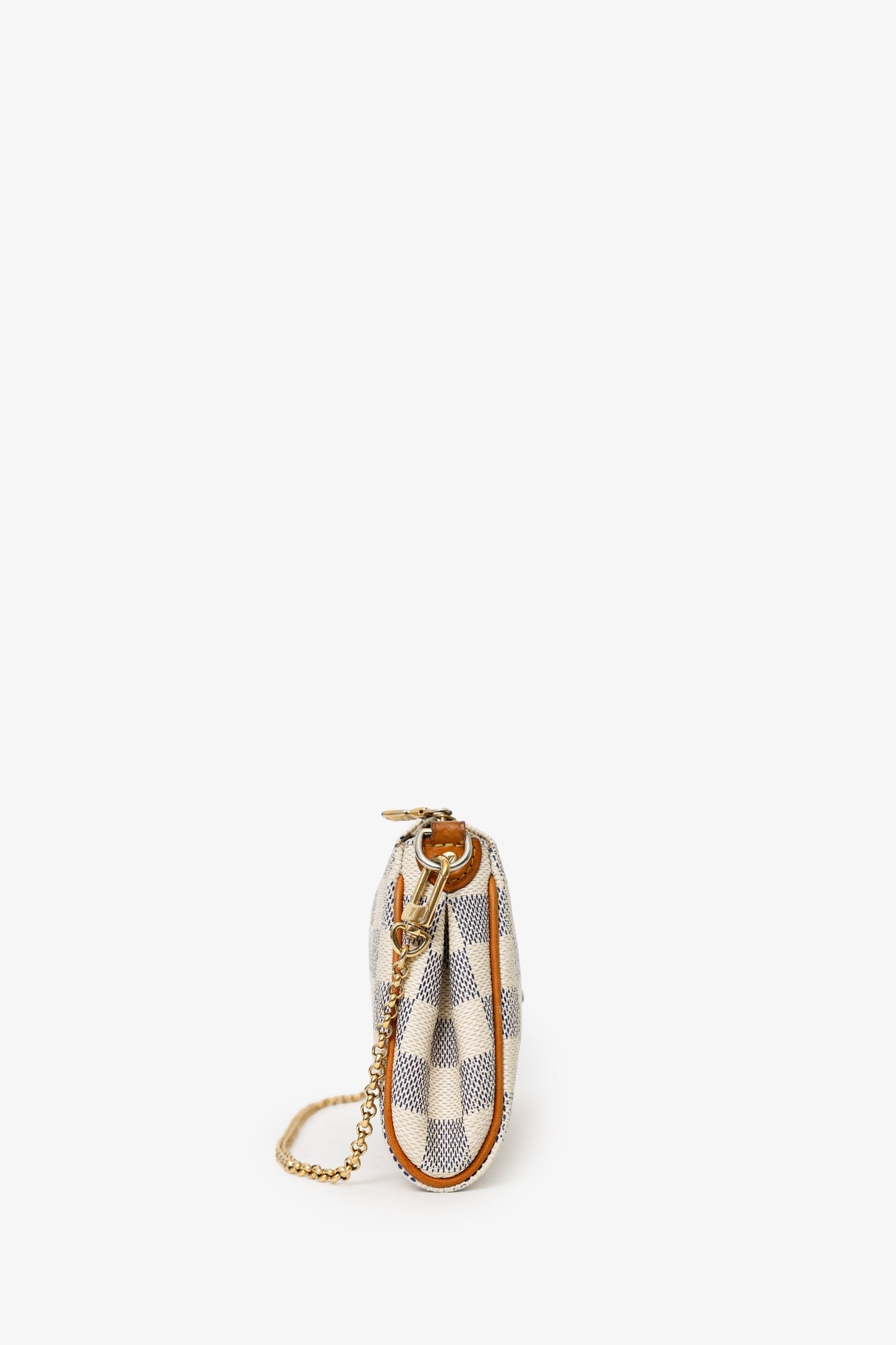 Louis Vuitton 2012 Damier Azur Pochette Eva Chain Shoulder Bag With Strap