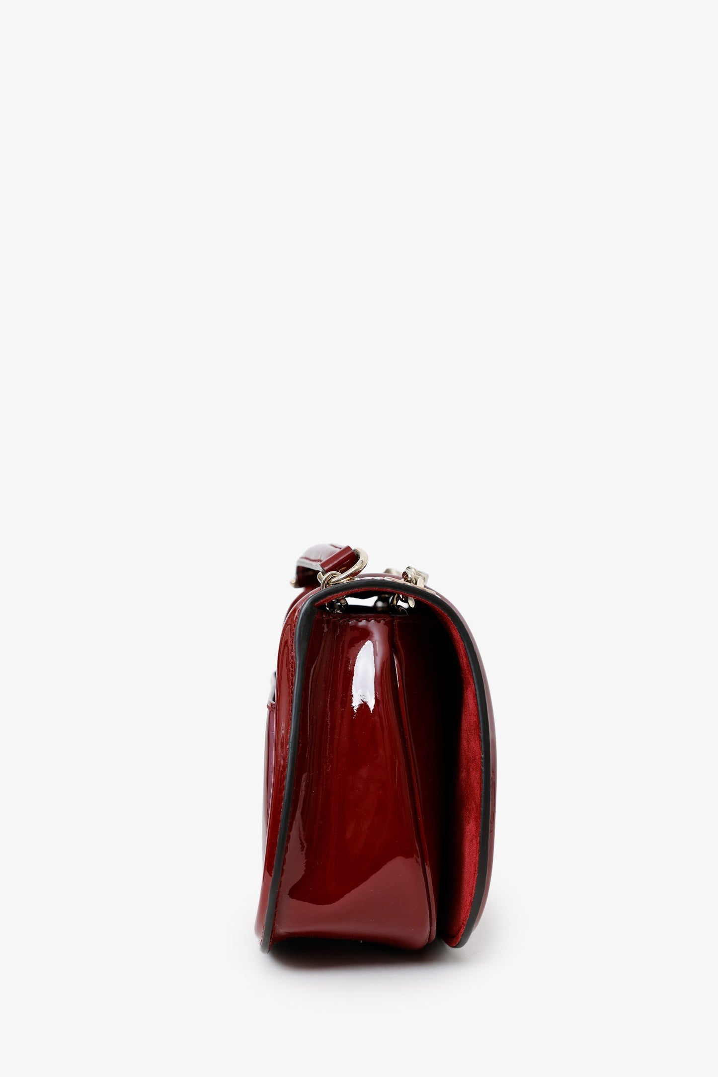 Gucci Burgundy Patent Medium Blondie Chain Bag