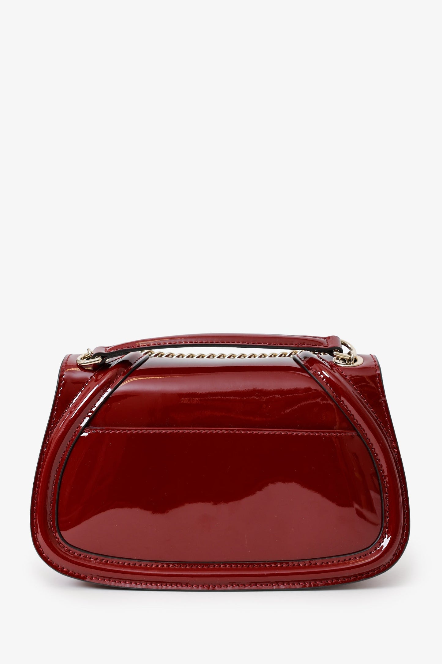Gucci Burgundy Patent Medium Blondie Chain Bag