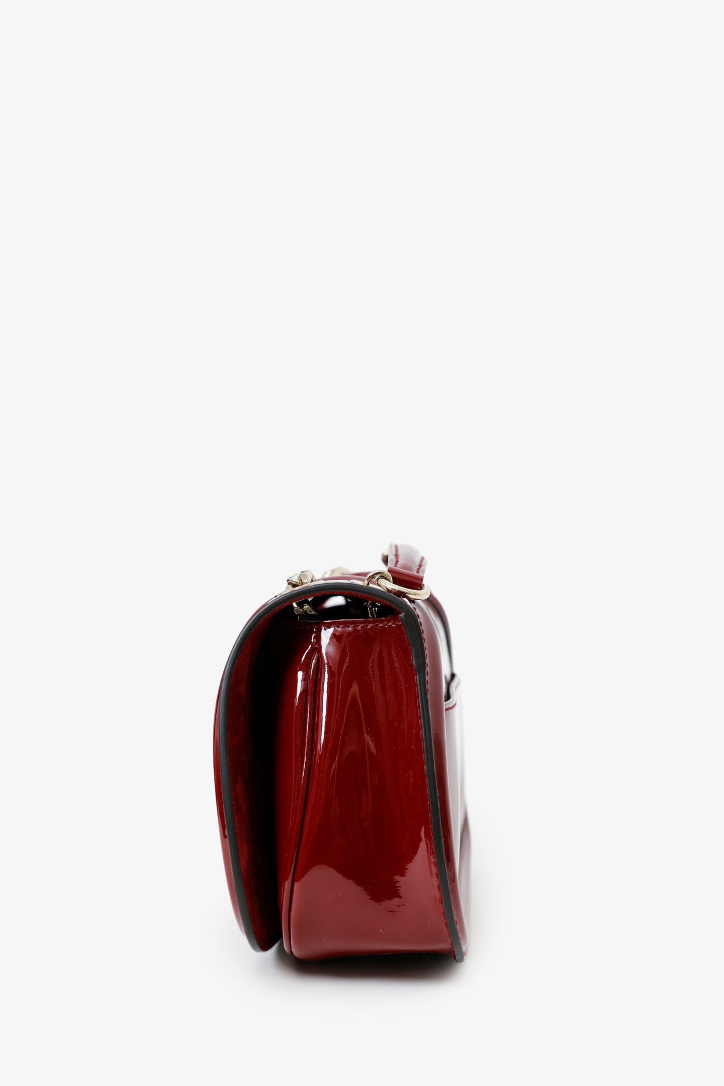 Gucci Burgundy Patent Medium Blondie Chain Bag