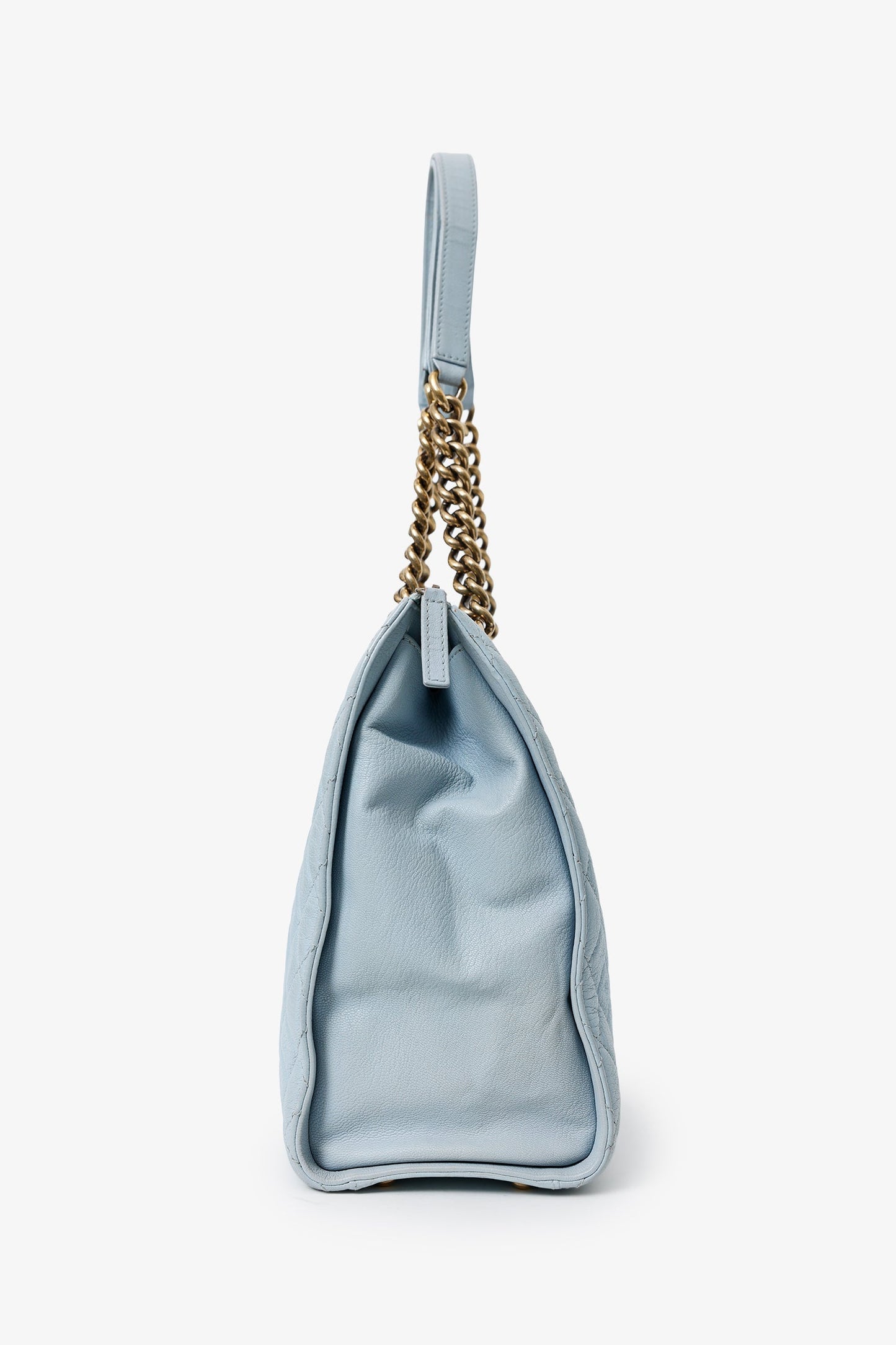 Chanel™ 2012-13 Blue Quilted Leather Rita Dome Tote