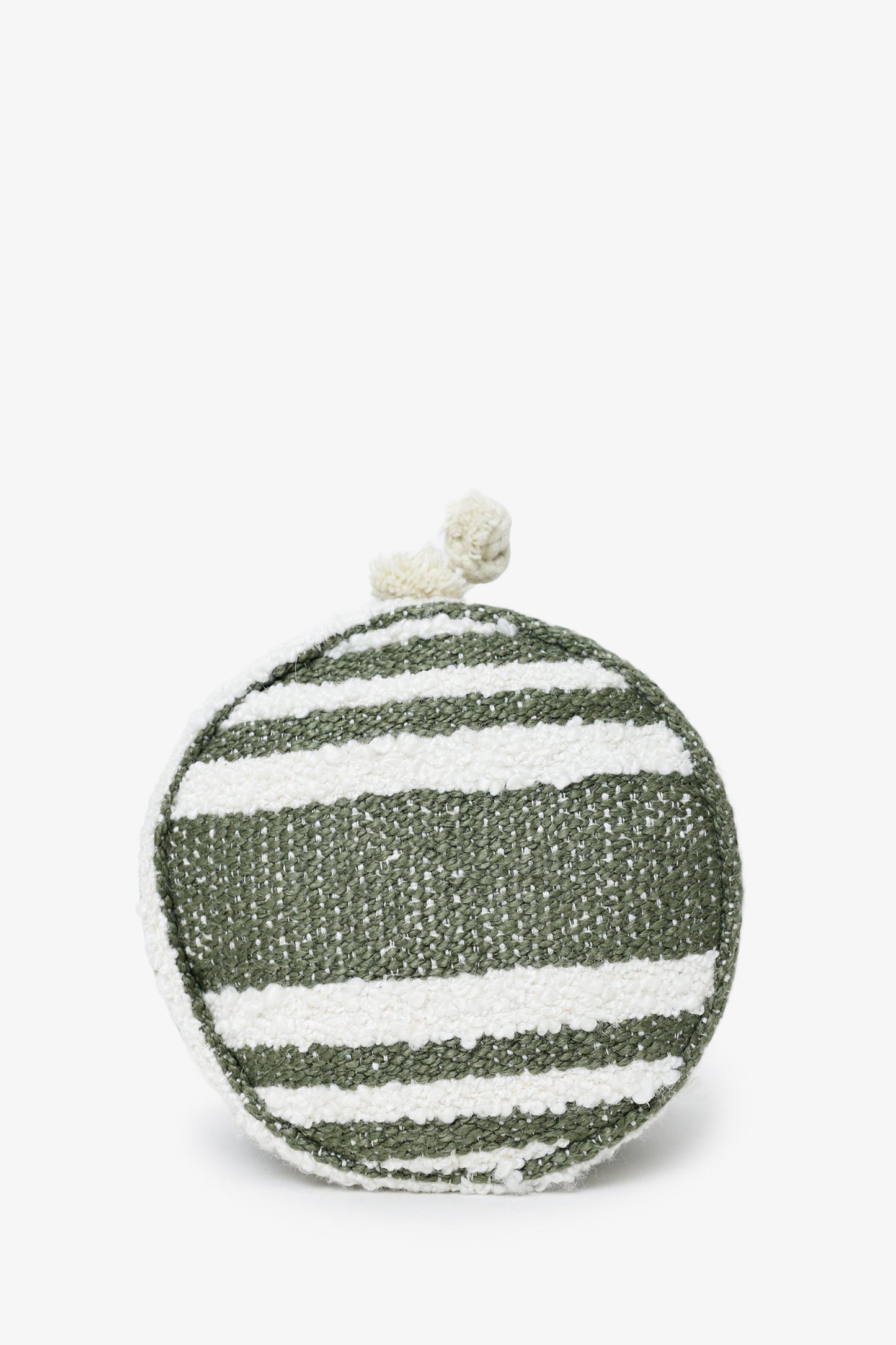 Celine 2022 Green/White Terry Cloth Teen Drawstring Plein Soleil Bucket Bag