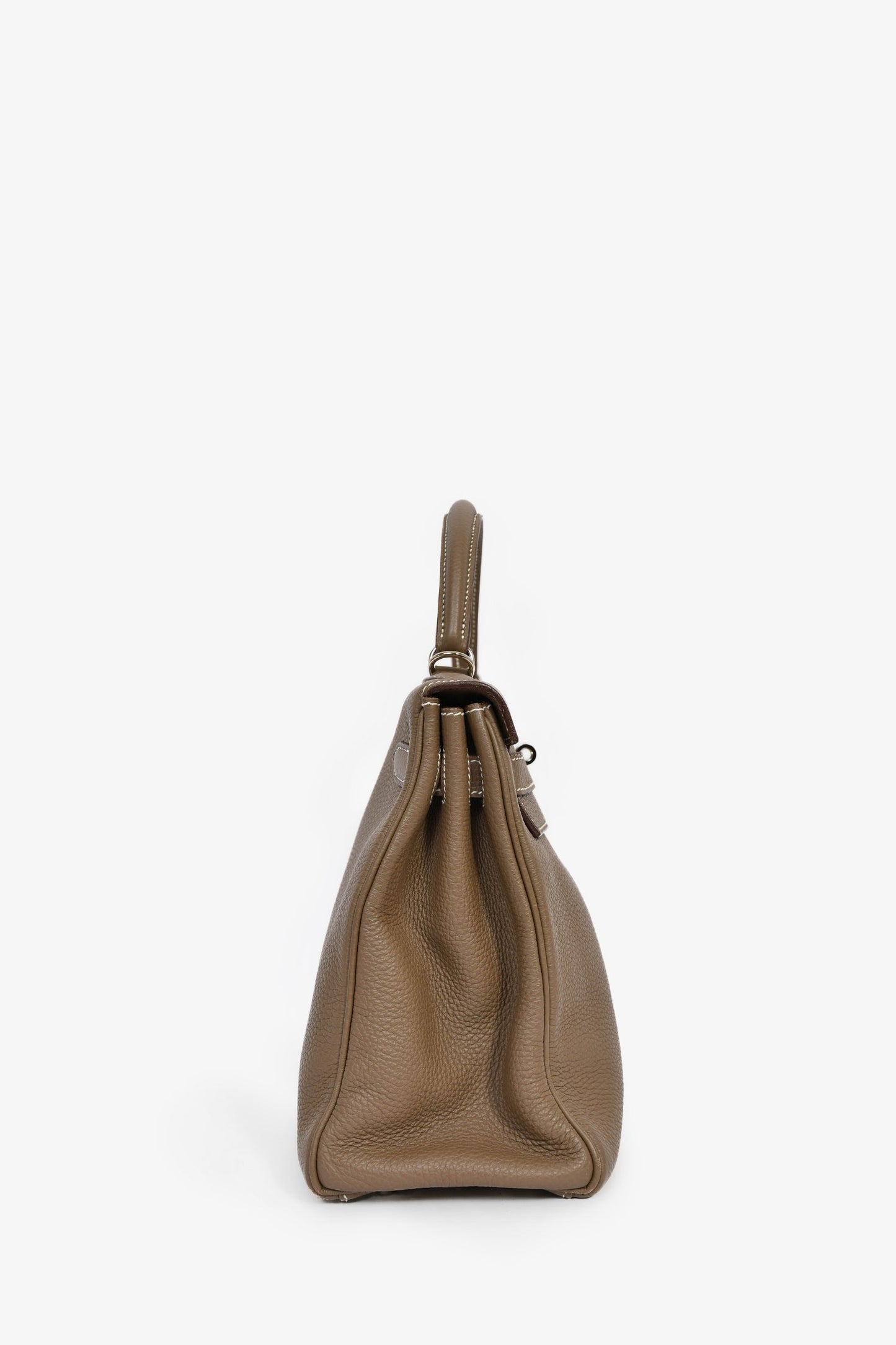 Hermes 2014 Etoupe Clemence Kelly 32 PHW with Strap