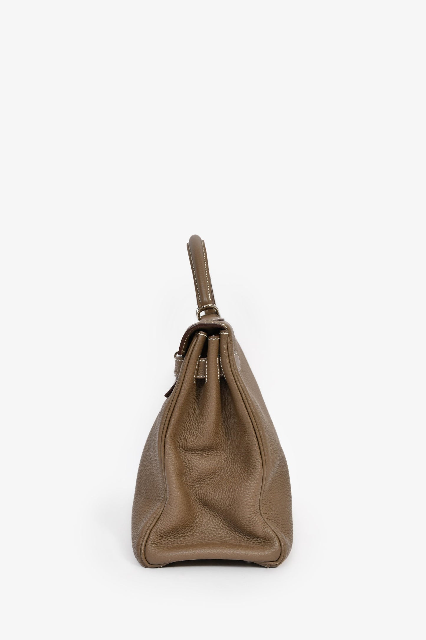 Hermes 2014 Etoupe Clemence Kelly 32 PHW with Strap