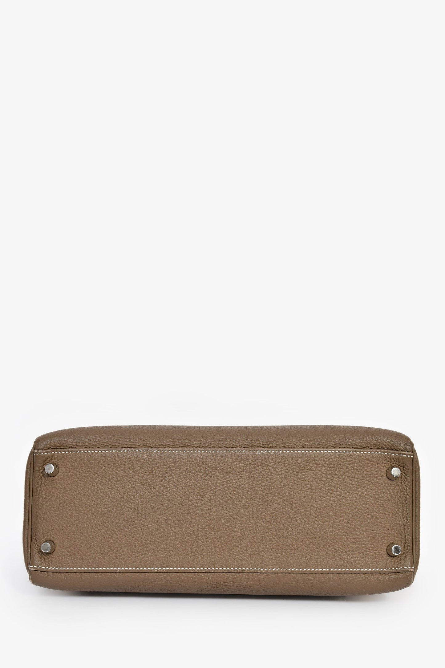 Hermes 2014 Etoupe Clemence Kelly 32 PHW with Strap