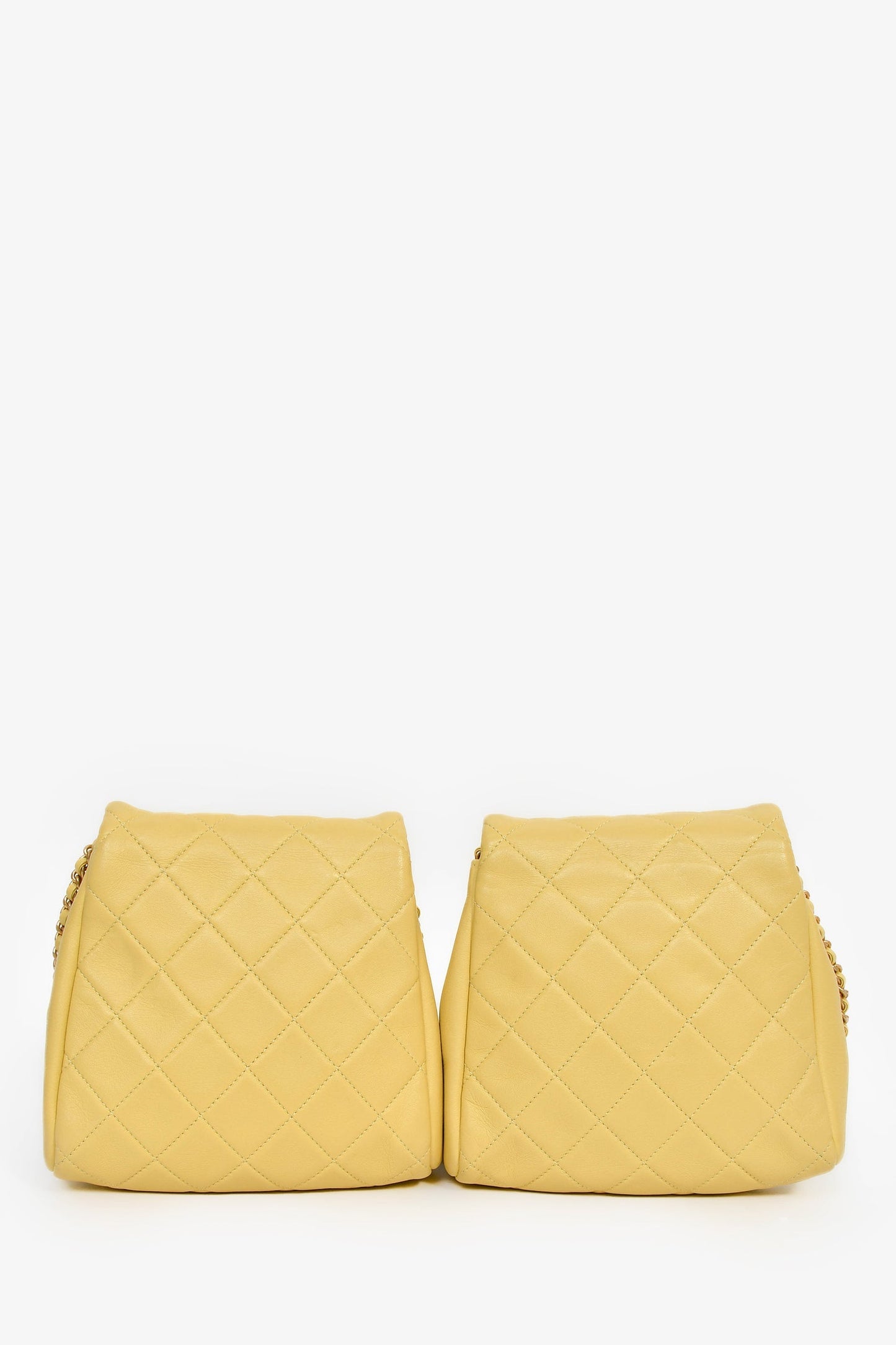Chanel™ 2019 Yellow Quilted Lambskin Medium Side-Packs Bag