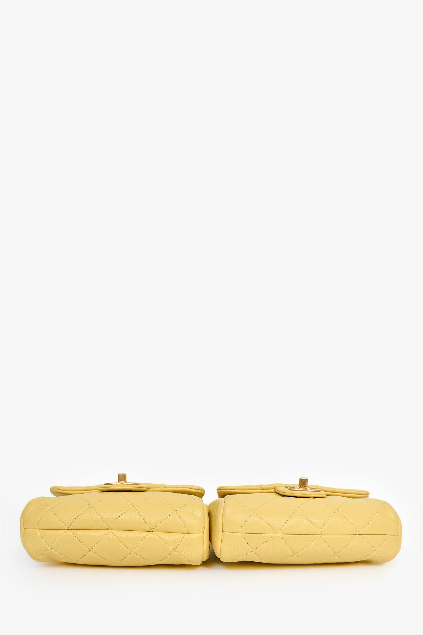 Chanel™ 2019 Yellow Quilted Lambskin Medium Side-Packs Bag
