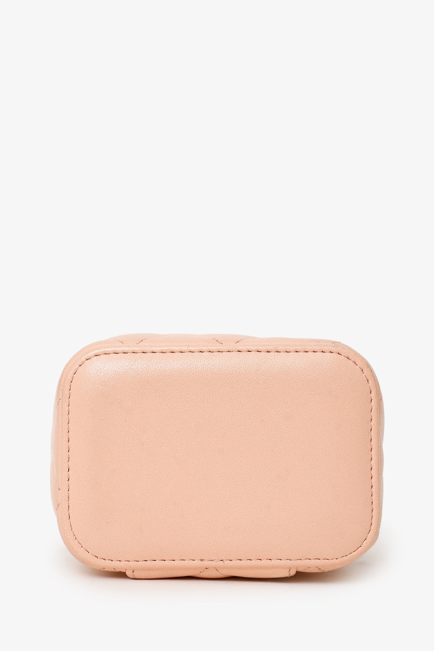 Chanel™ 2021 Pink Quilted Lambskin Pearl Crush Mini Vanity Case