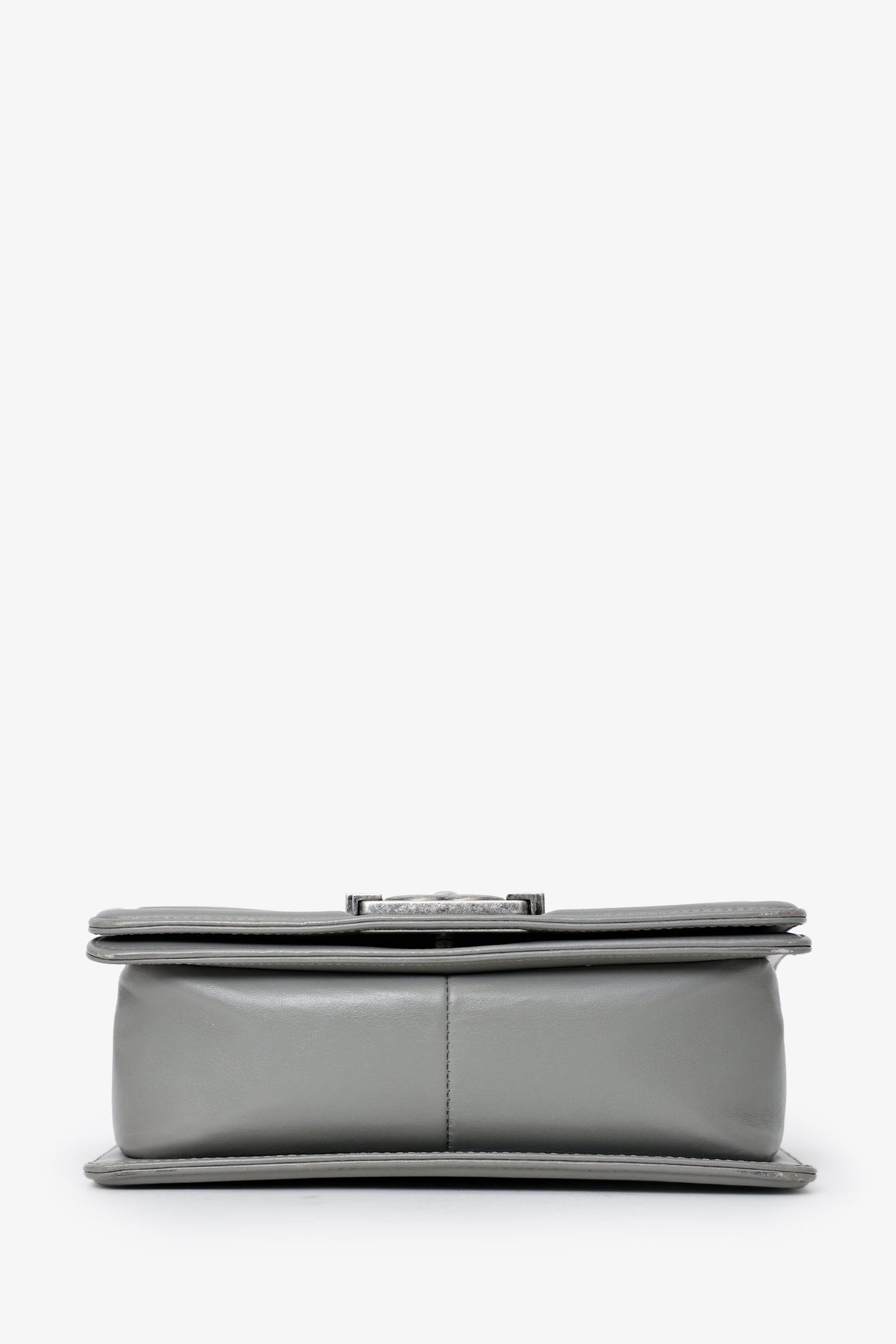 Chanel™ 2014 Grey Lizard Leather Small Boy Bag