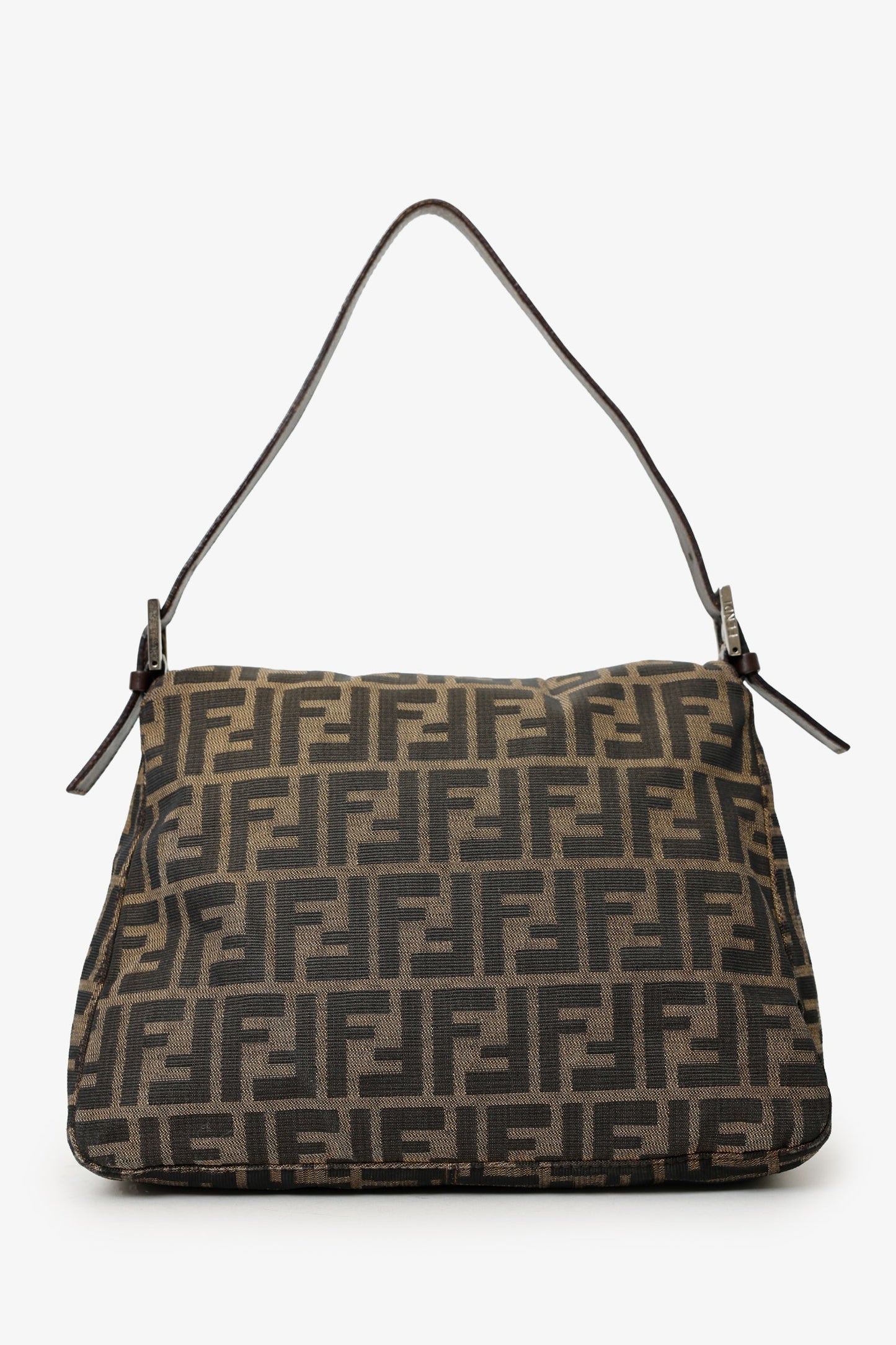 Fendi Brown FF Zucca Canvas Mama Baugette Shoulder Bag
