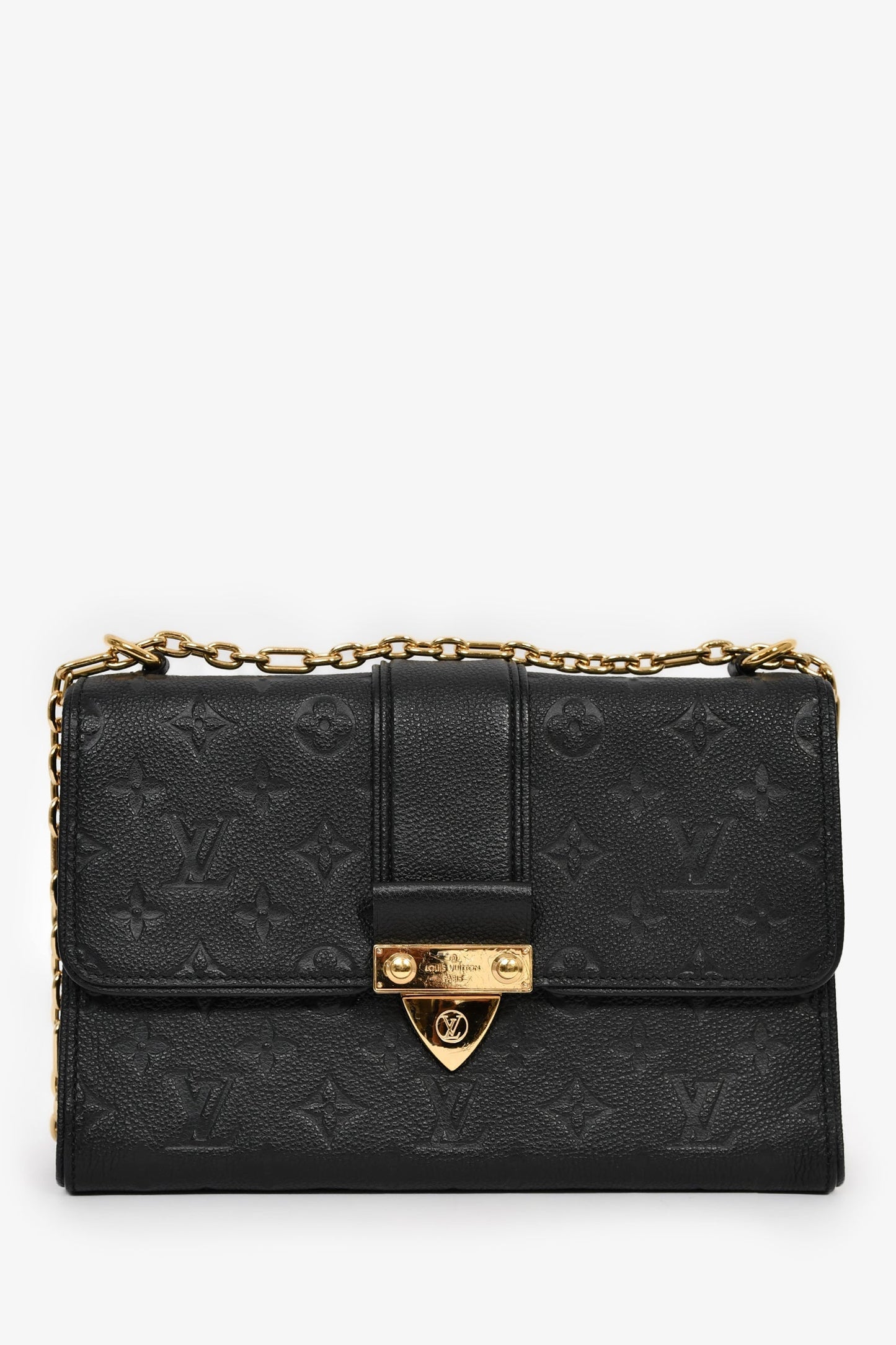 Louis Vuitton Black Leather Empriente 'Saint Suplice' Shoulder Bag