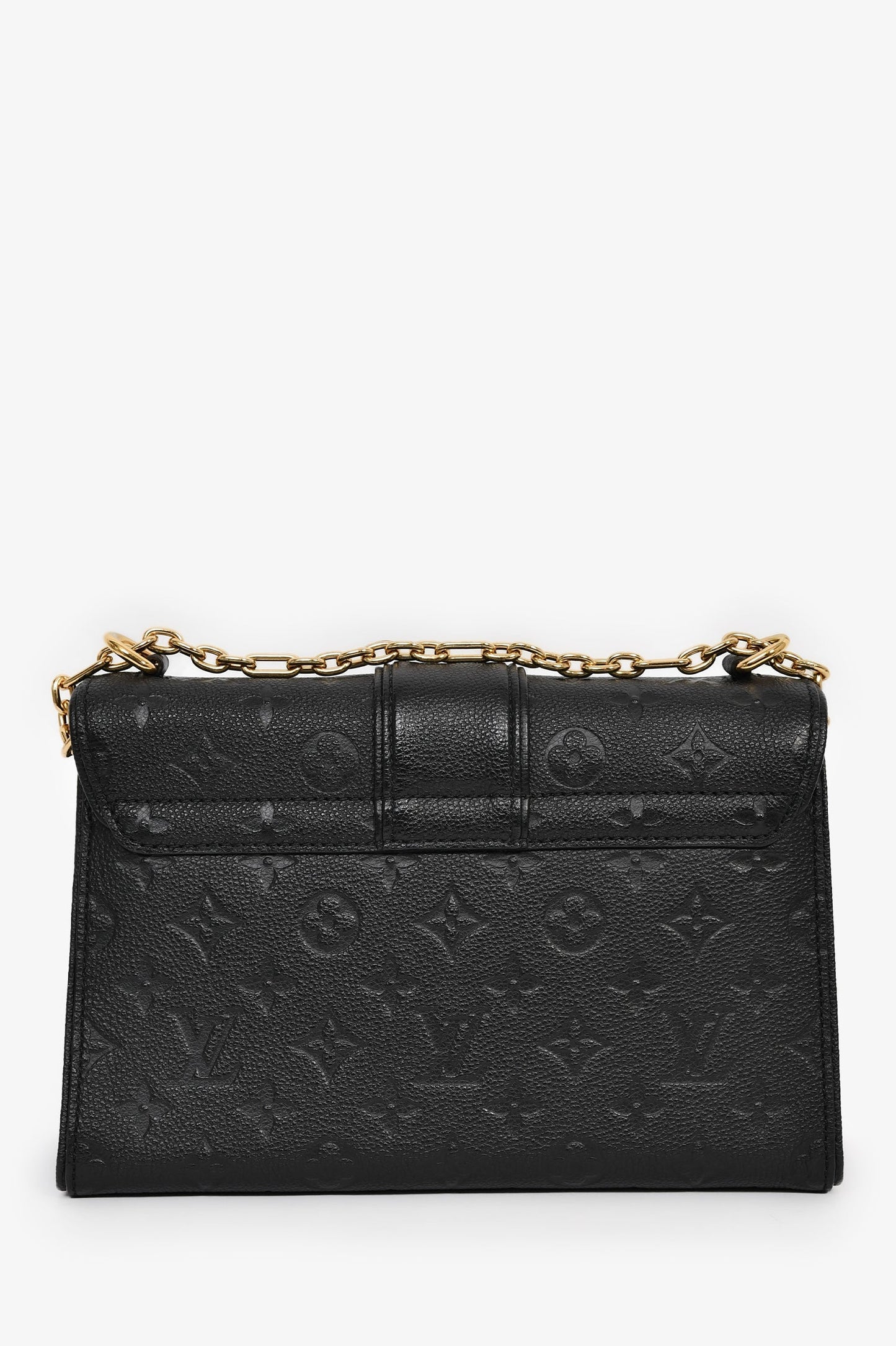 Louis Vuitton Black Leather Empriente 'Saint Suplice' Shoulder Bag