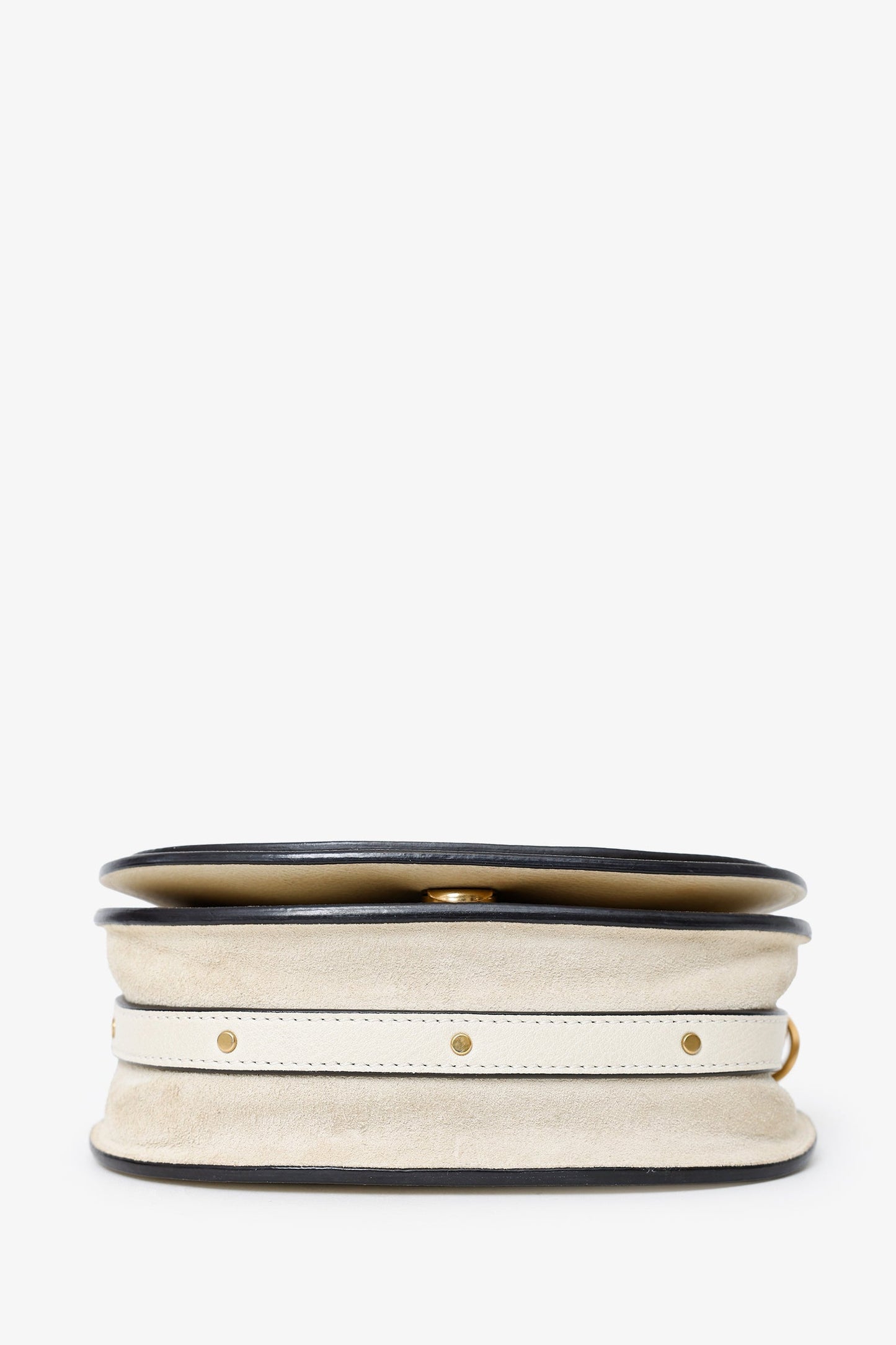 Chloe Off White Suede Small 'Nile Bracelet' Bag