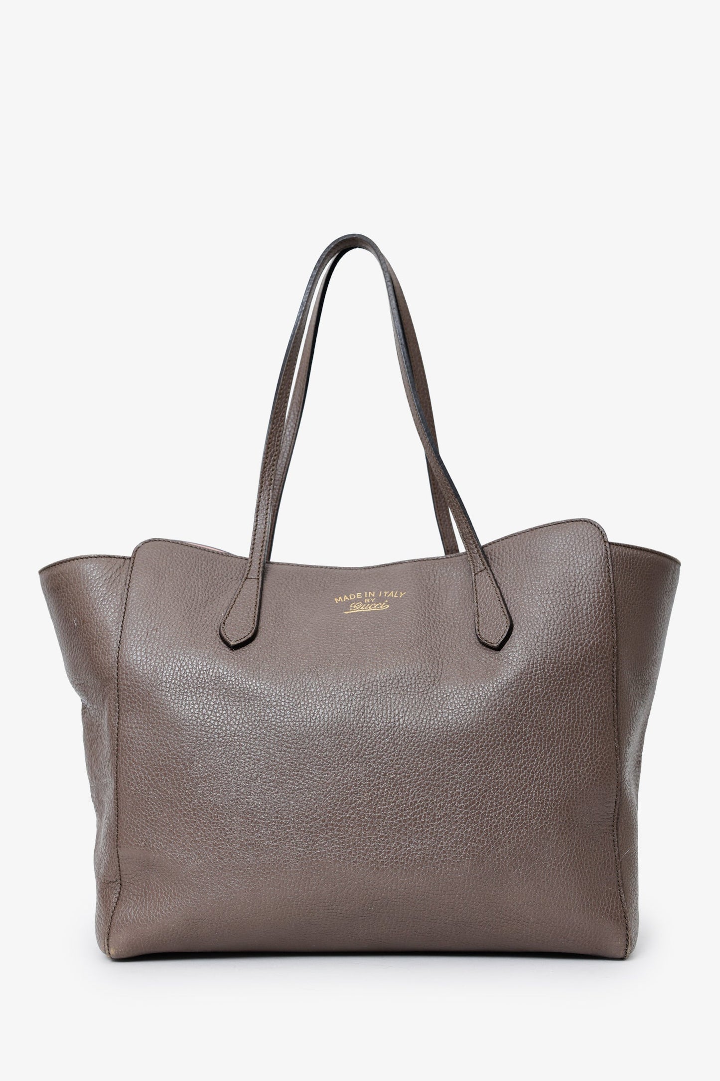 Gucci Grey Leather Medium 'Swing Tote'