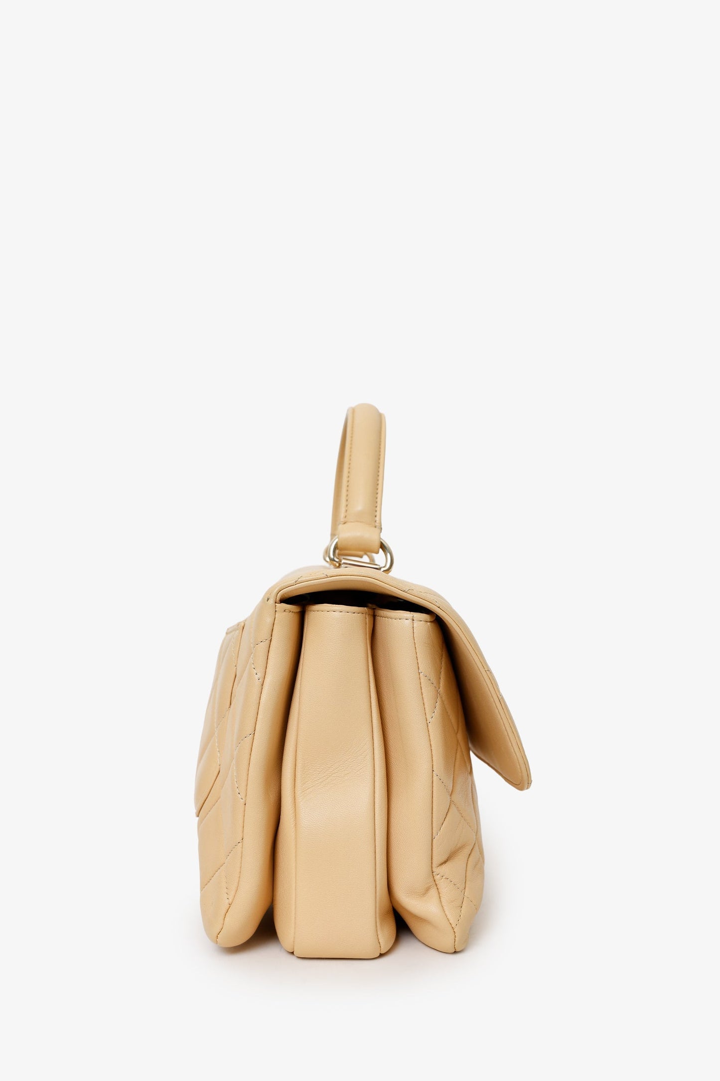 Chanel™ 2018-19 Beige Quilted Lambskin Medium Trendy CC Top Handle Bag