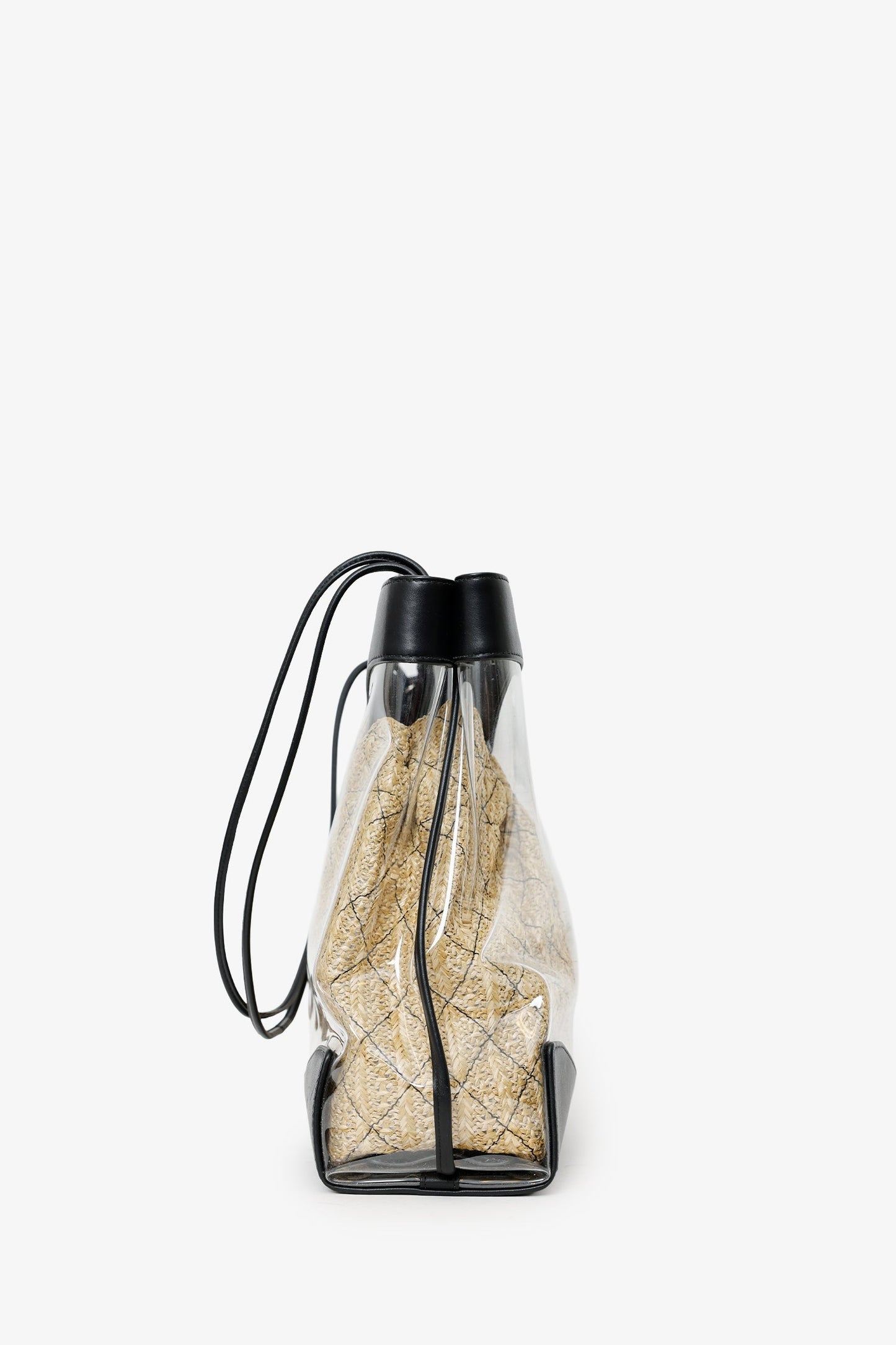 Chanel™ 2019 Black PVC Raffia 31 Shopping Bag