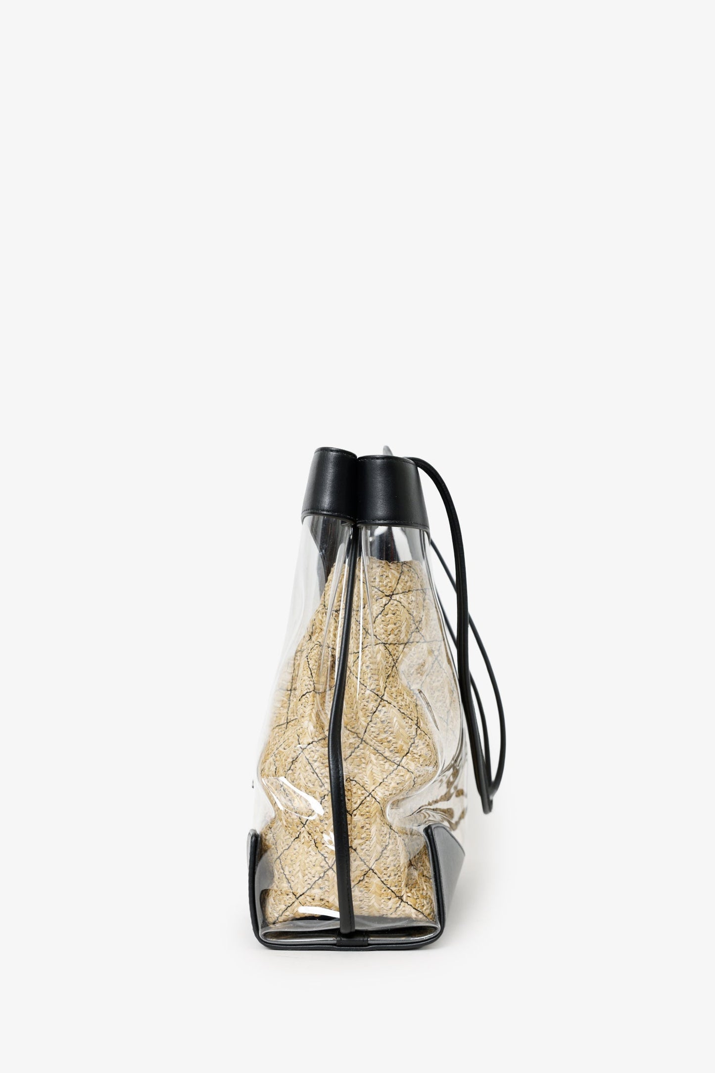 Chanel™ 2019 Black PVC Raffia 31 Shopping Bag