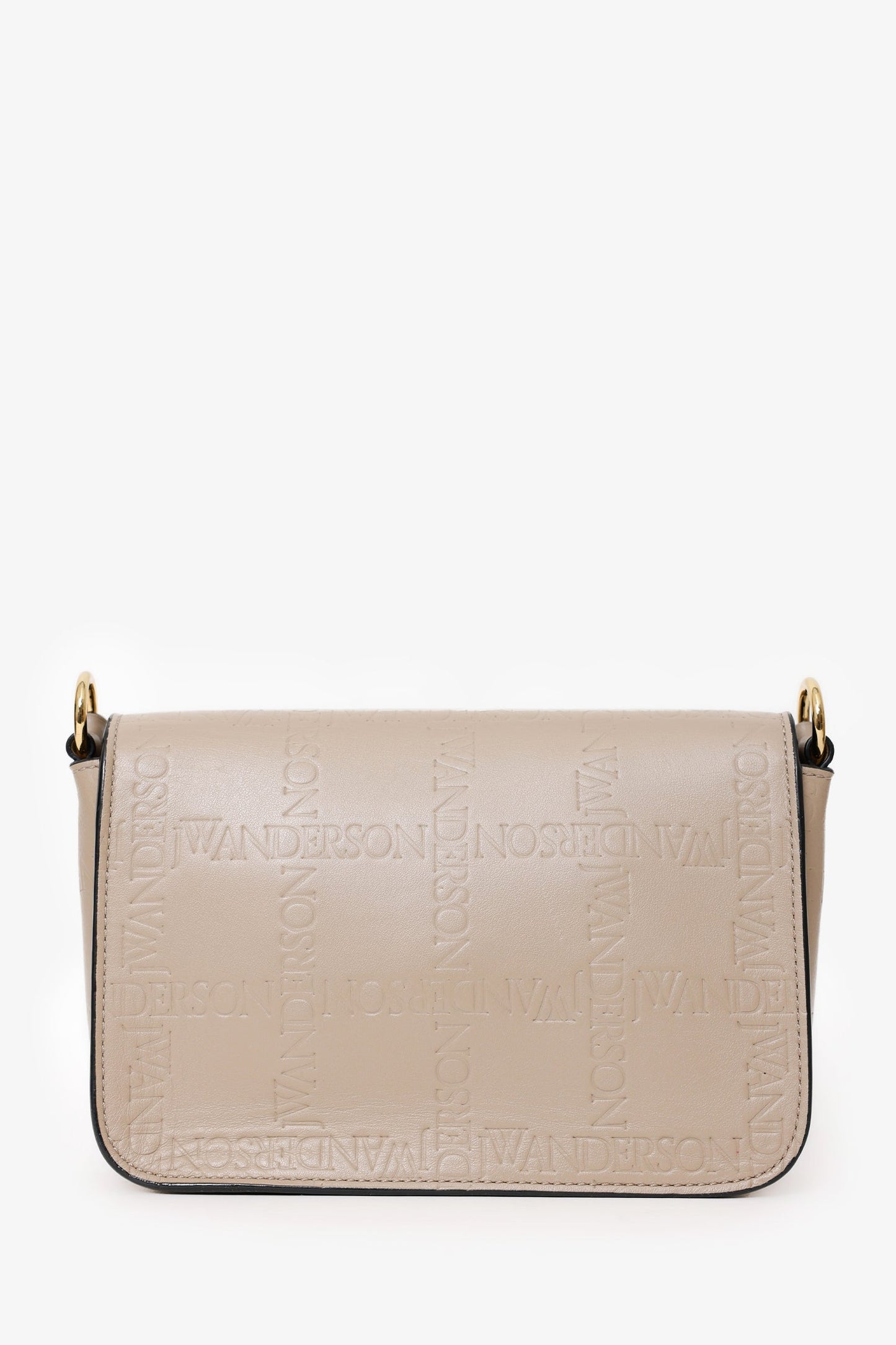 JW Anderson Taupe Leather Midi 'Anchor' Shoulder Bag