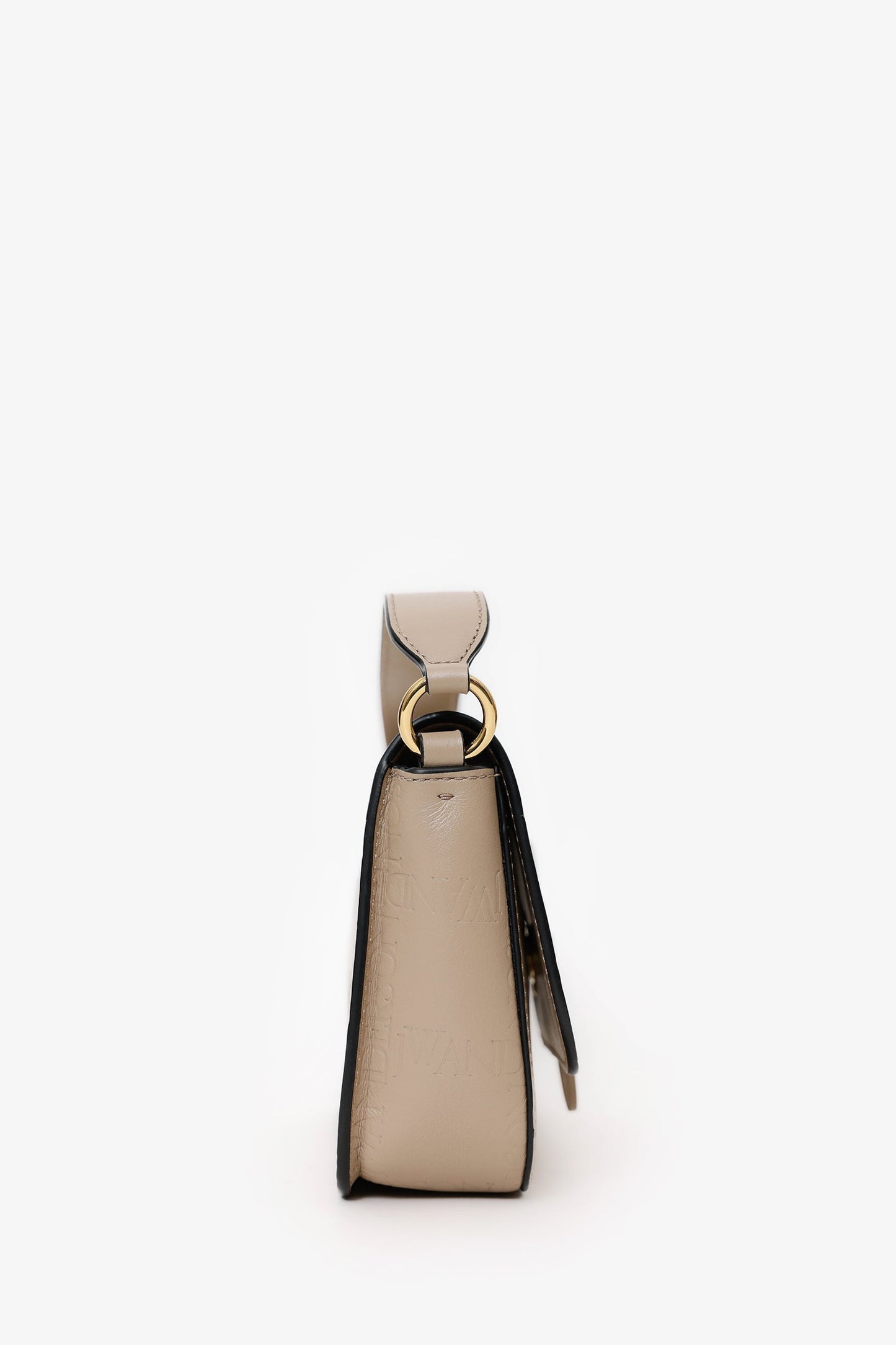 JW Anderson Taupe Leather Midi 'Anchor' Shoulder Bag