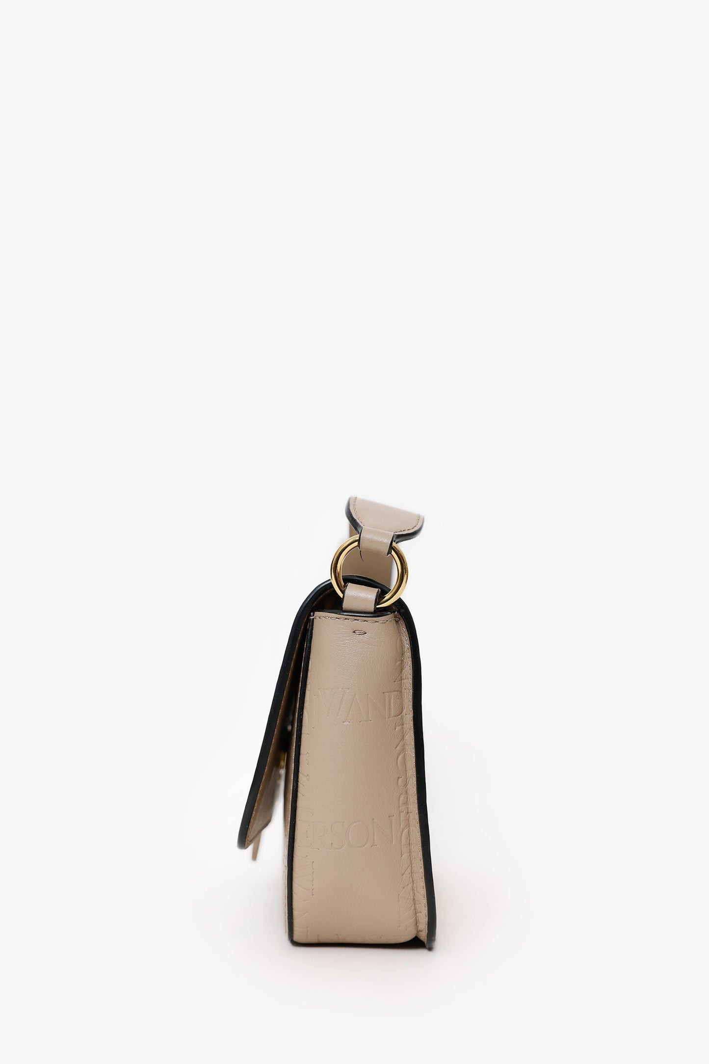 JW Anderson Taupe Leather Midi 'Anchor' Shoulder Bag