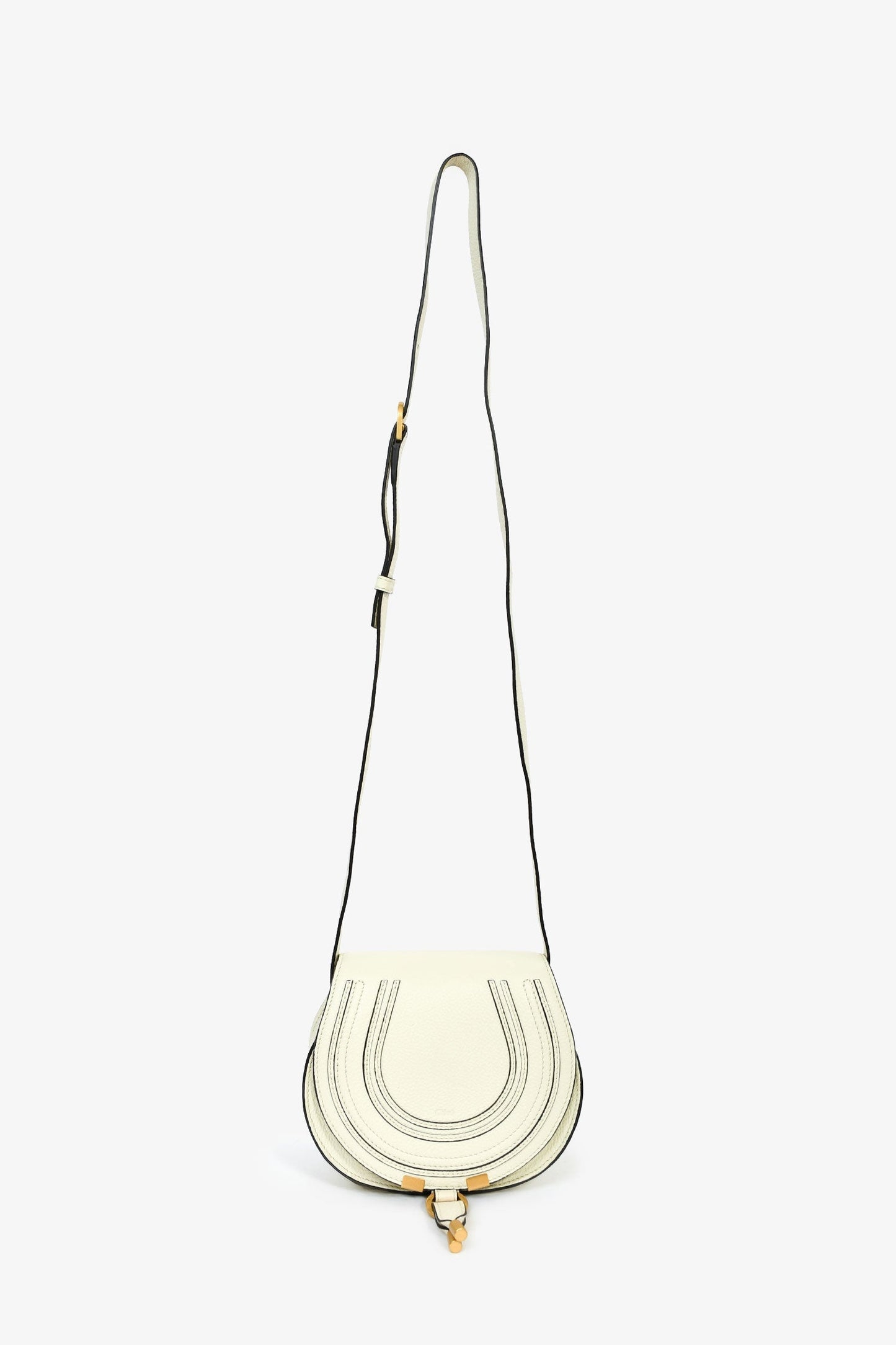Chloe Ivory Leather 'Marcie' Small Crossbody Bag