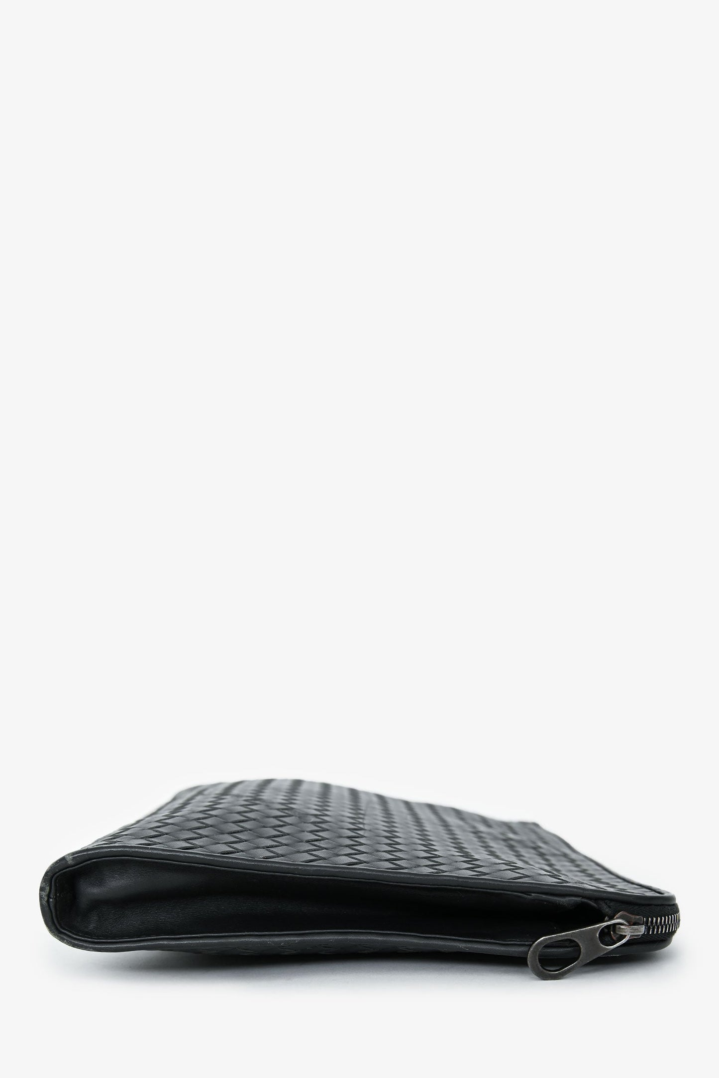 Bottega Veneta Grey Intrecciato Leather Laptop Case