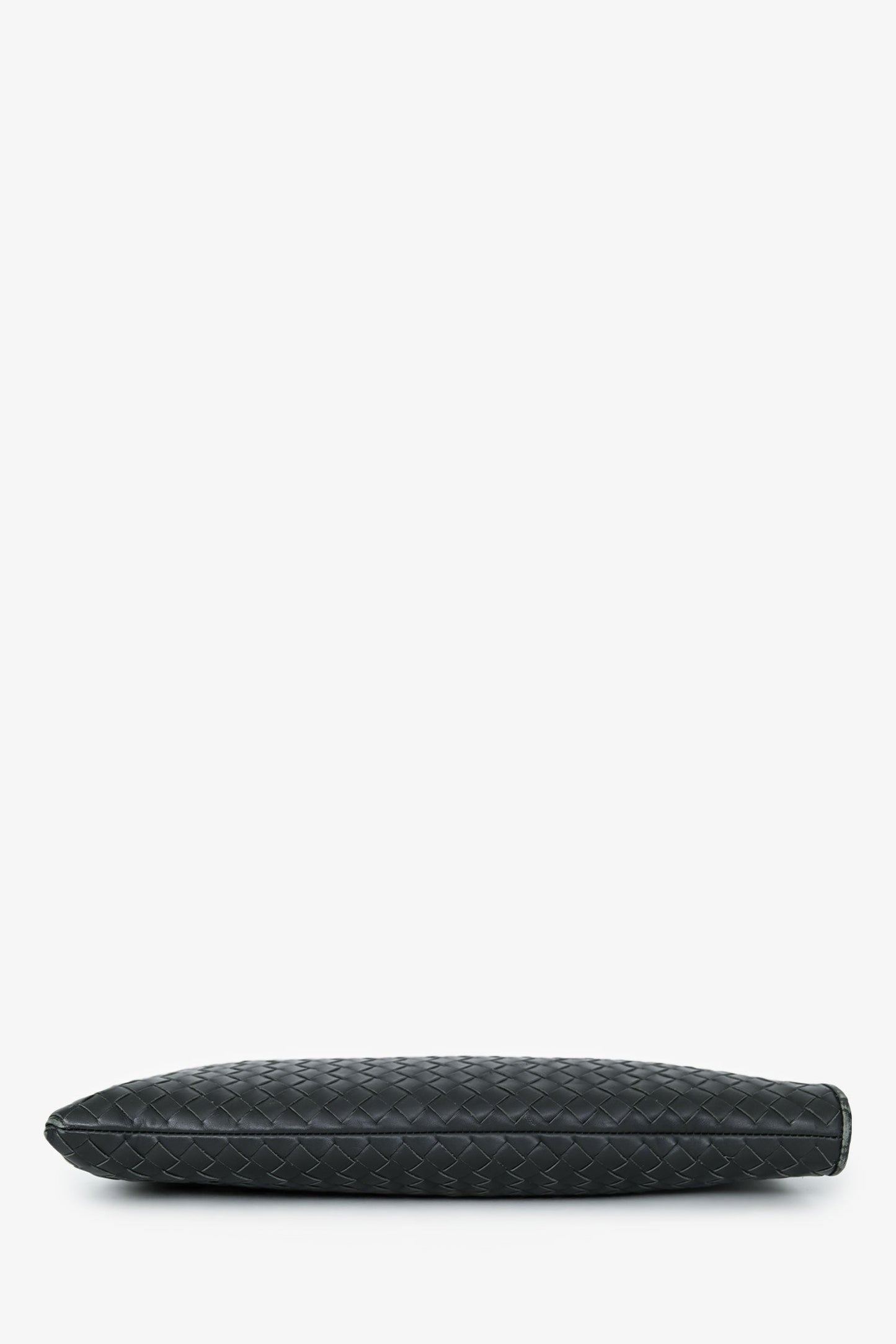 Bottega Veneta Grey Intrecciato Leather Laptop Case
