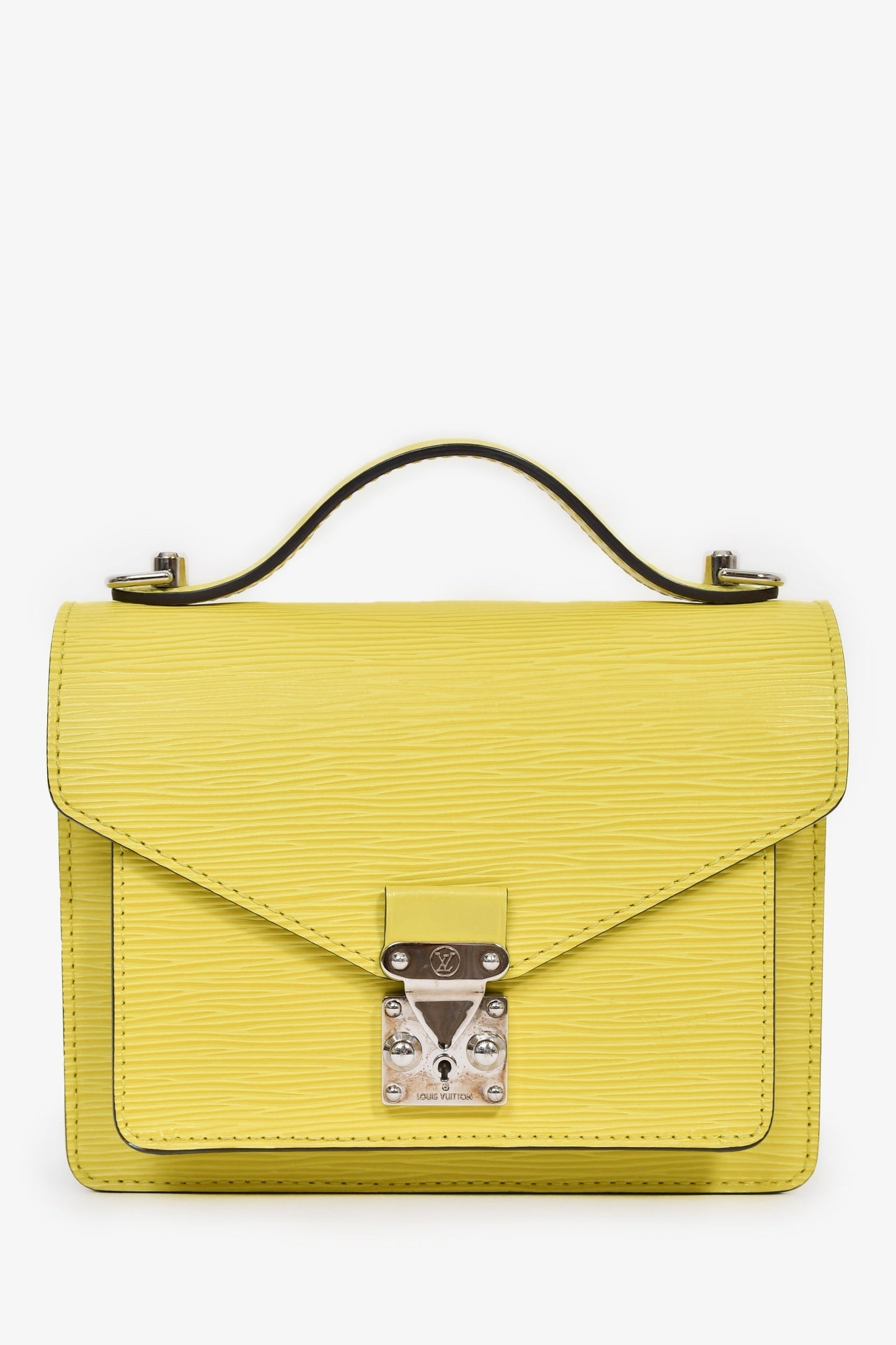 Louis Vuitton Citron Epi Leather 'Monceau' BB Top Handle with Strap