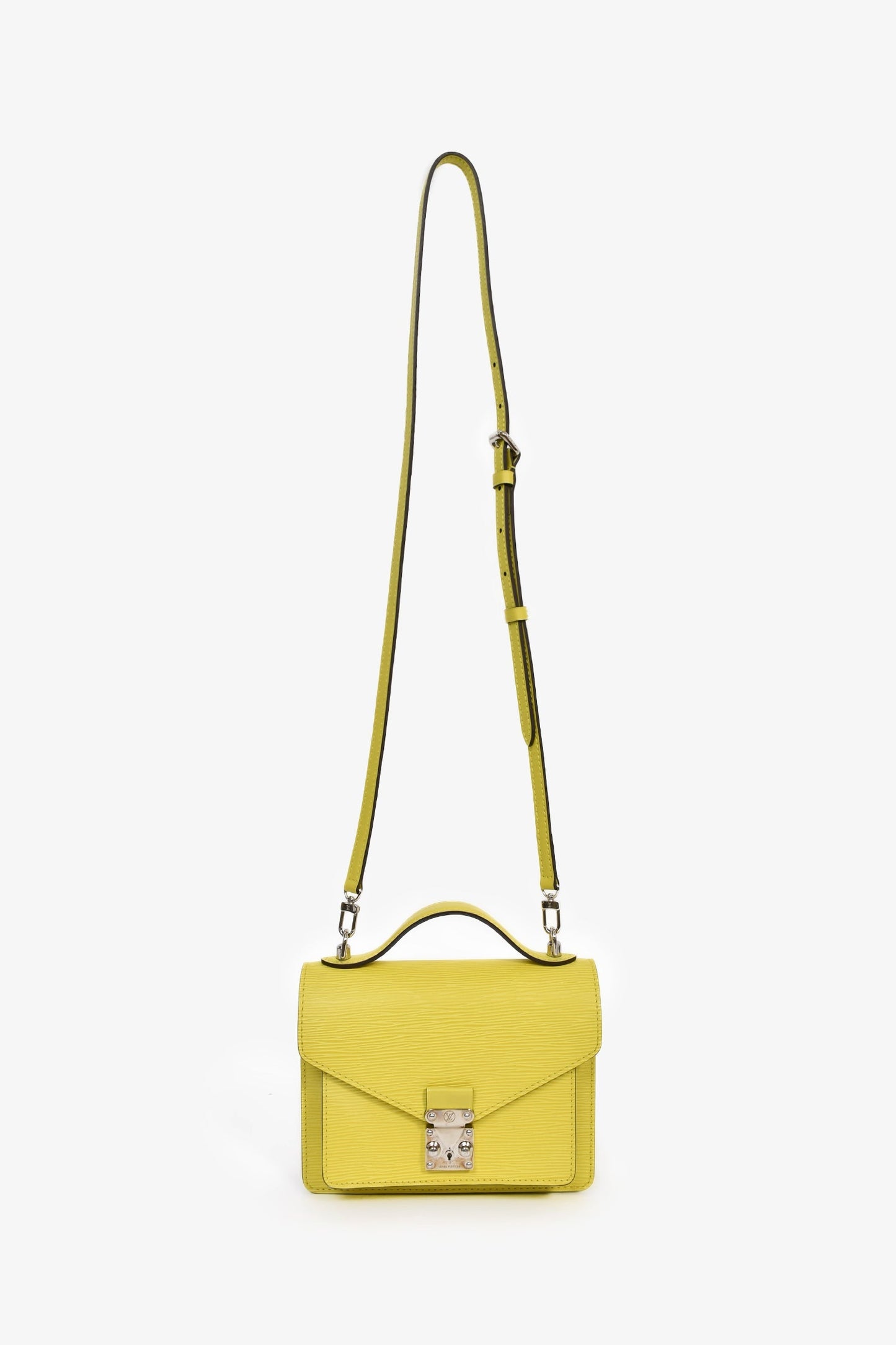 Louis Vuitton Citron Epi Leather 'Monceau' BB Top Handle with Strap