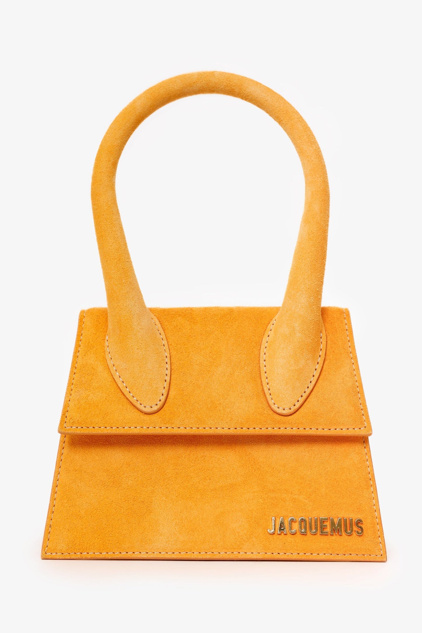 Jacquemus Yellow Suede 'Le Grand Chiquito' Shoulder Bag With Strap
