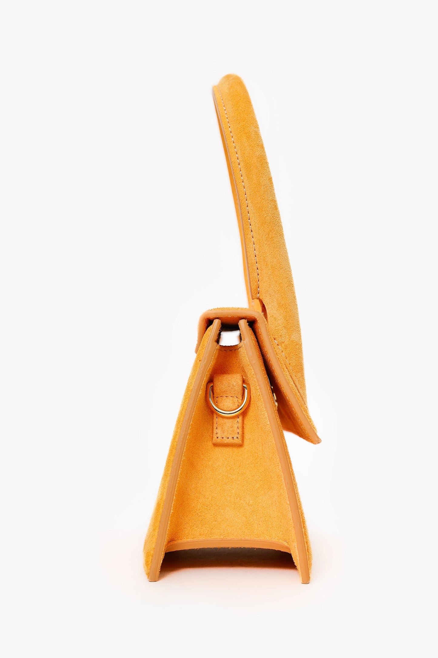 Jacquemus Yellow Suede 'Le Grand Chiquito' Shoulder Bag With Strap