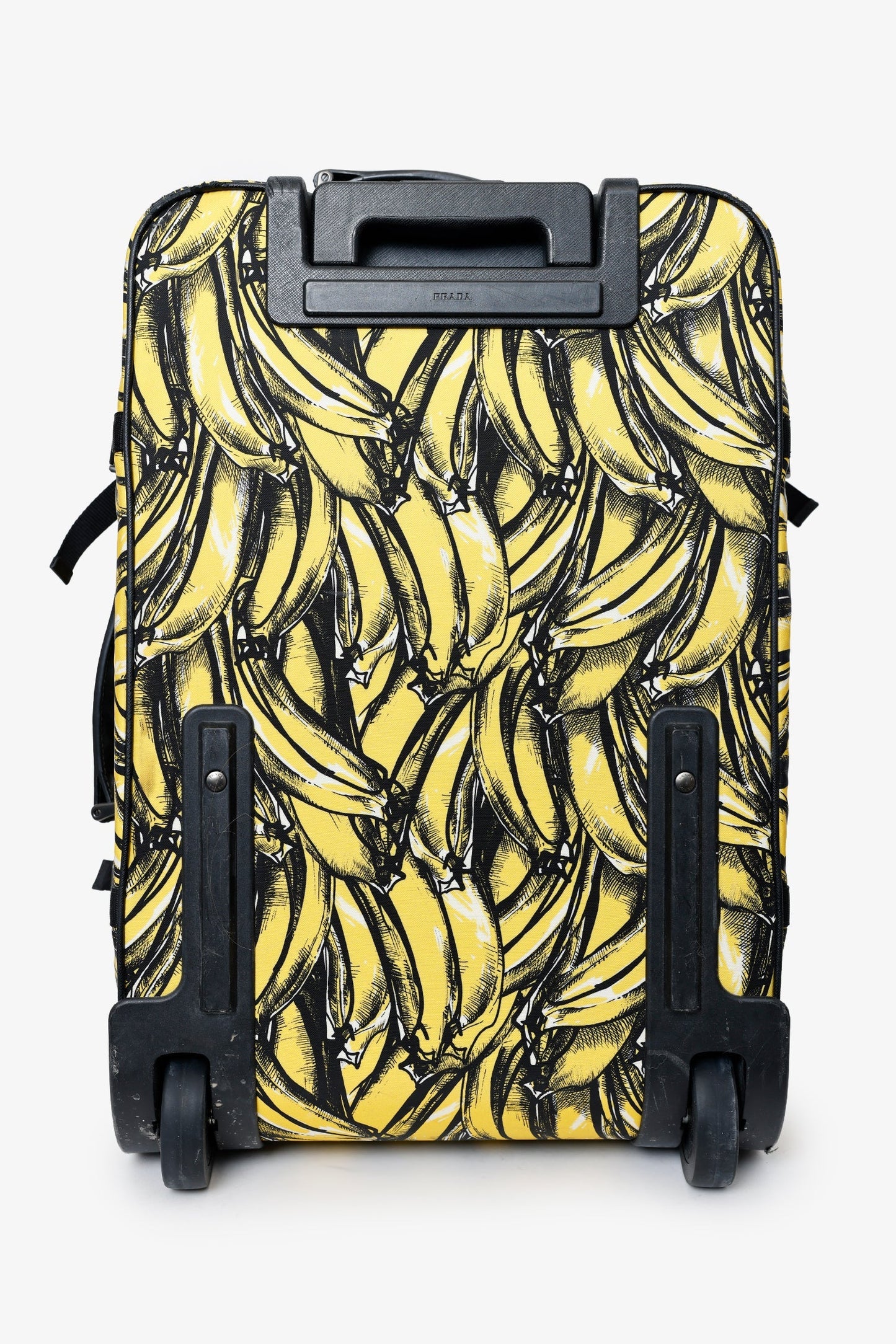 Prada Yellow/Black Banana Print Cabin Trolley