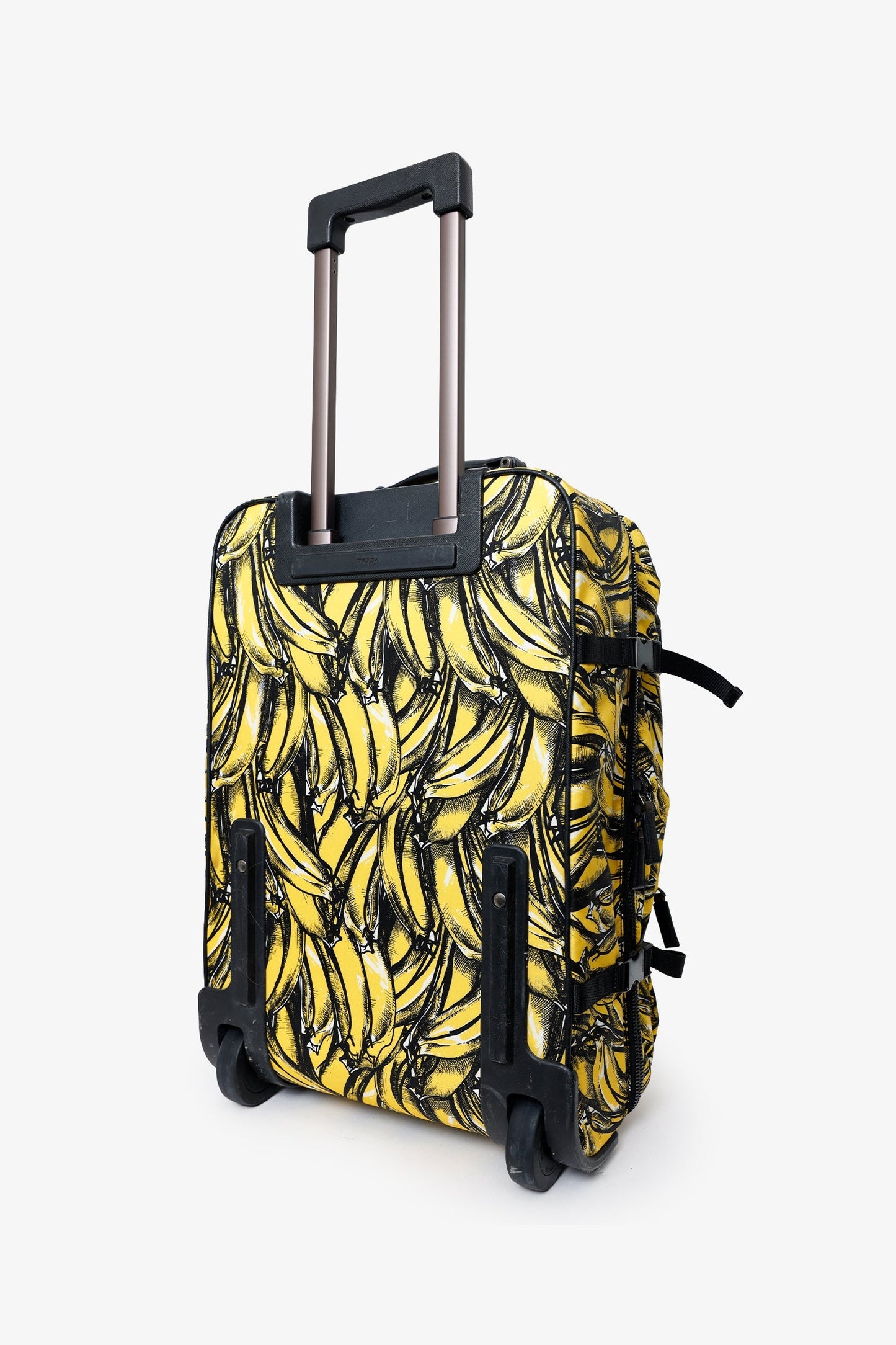 Prada Yellow/Black Banana Print Cabin Trolley