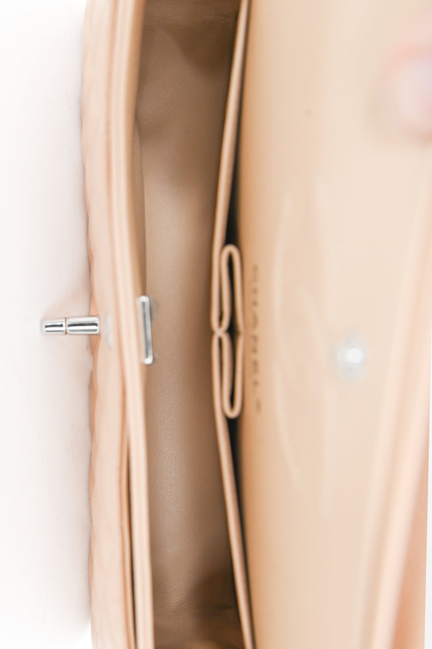 Chanel™ Beige Caviar Leather Medium Classic Double Flap