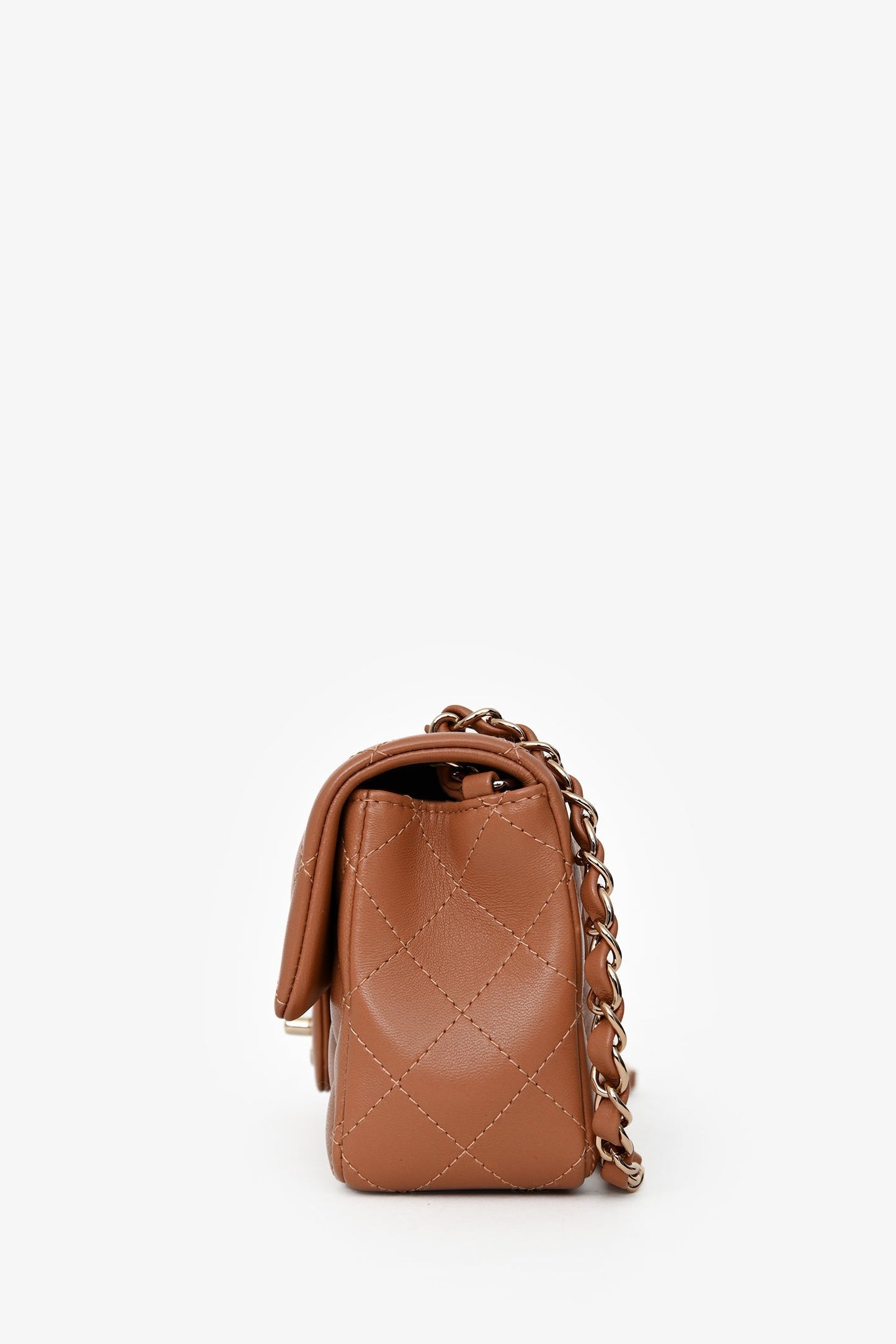 Chanel™2022 Caramel Lambskin Leather Mini Classic Flap