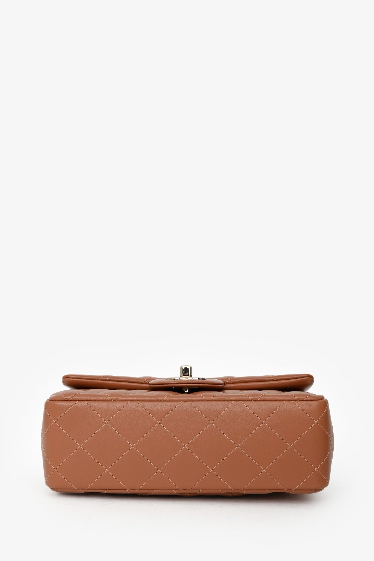 Chanel™2022 Caramel Lambskin Leather Mini Classic Flap