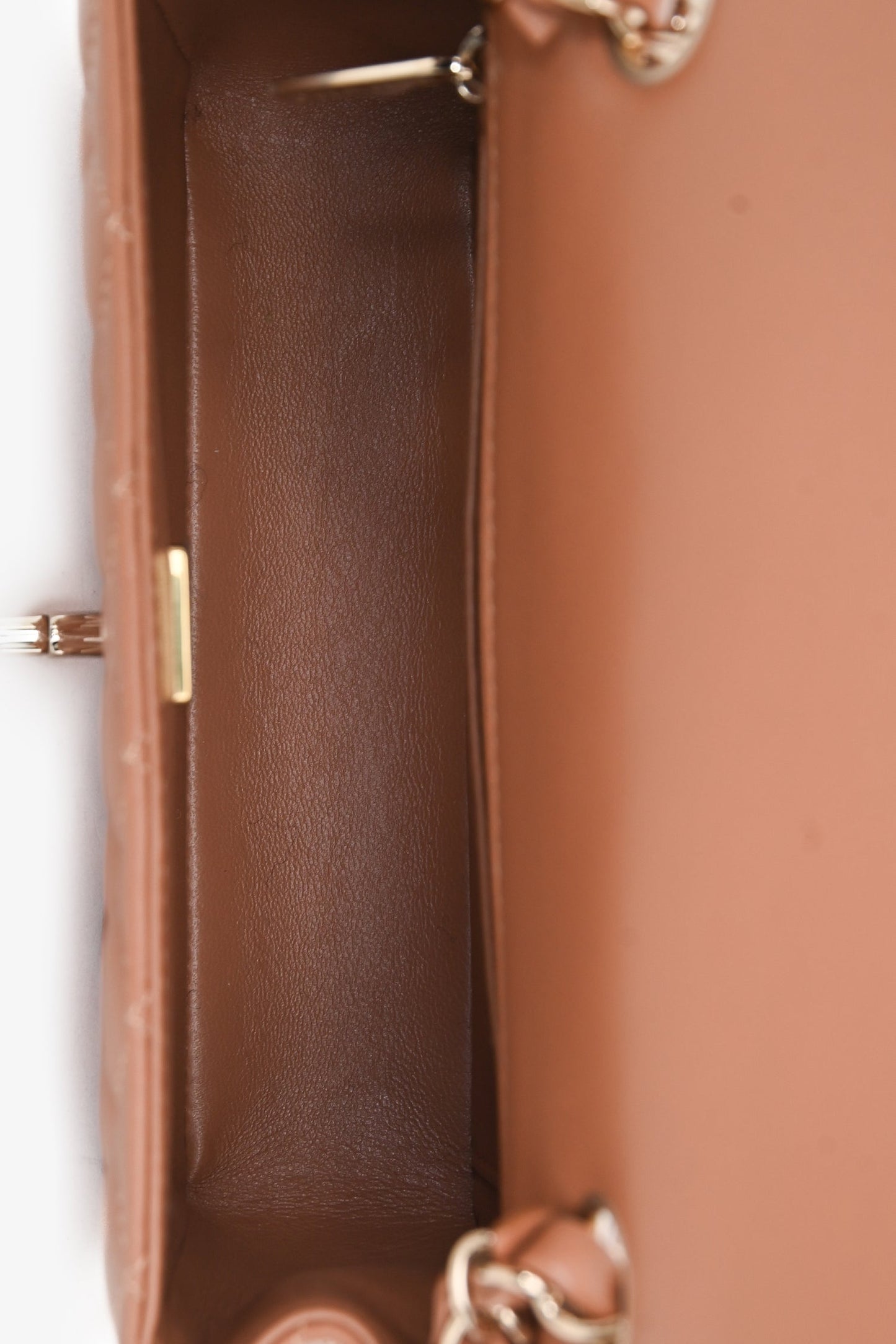 Chanel™2022 Caramel Lambskin Leather Mini Classic Flap