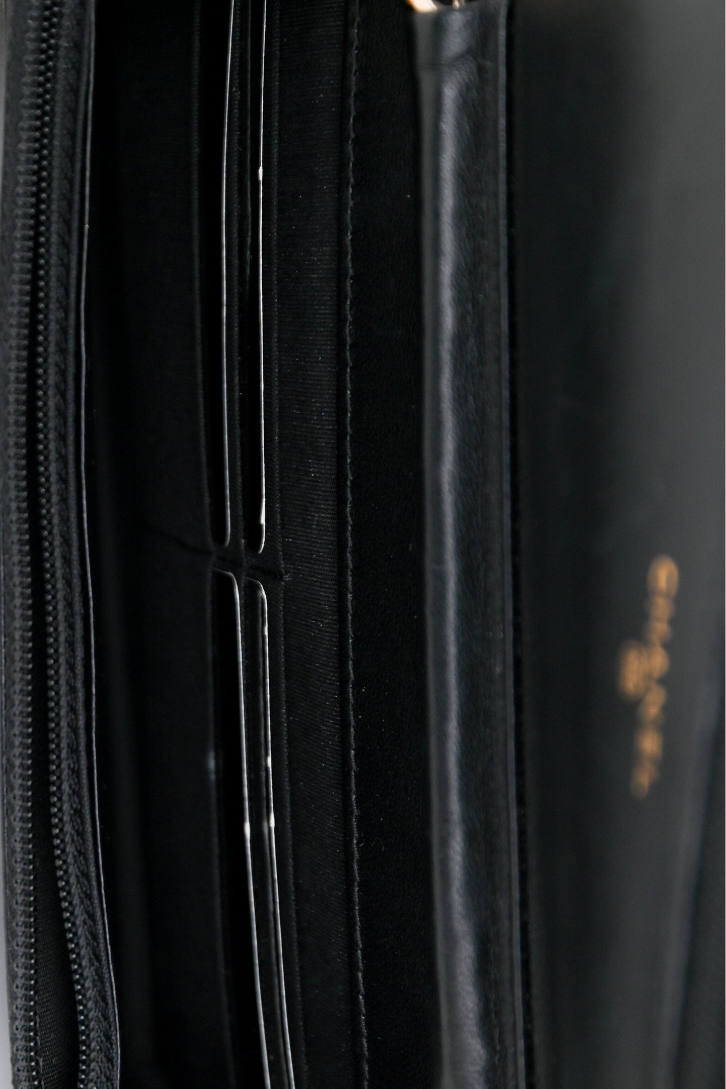 Chanel™ 2018 Black Lambskin Boy Wallet On Chain