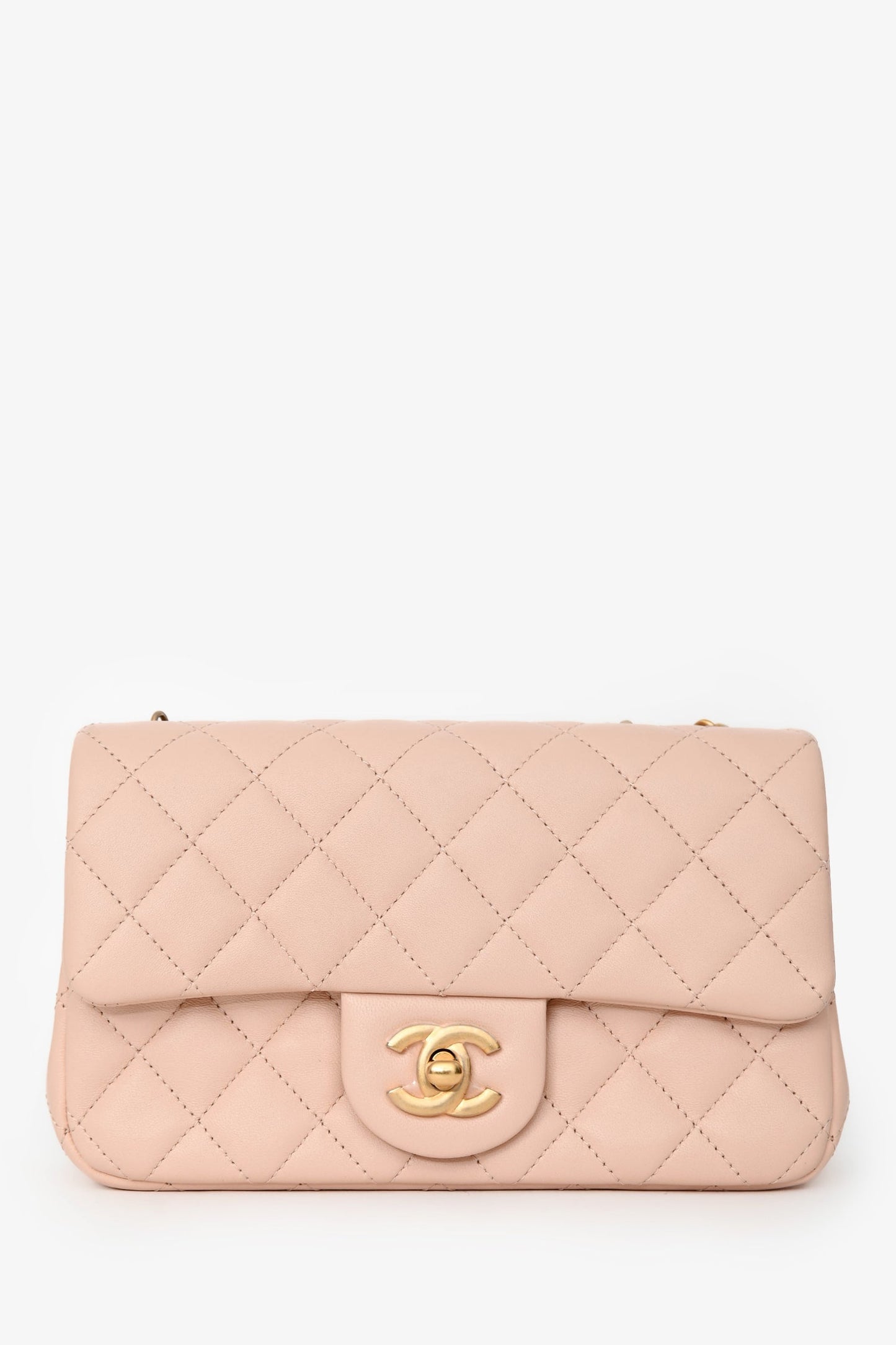 Chanel™ Light Pink Lambskin Mini Camilla Flower Crush Flap Bag