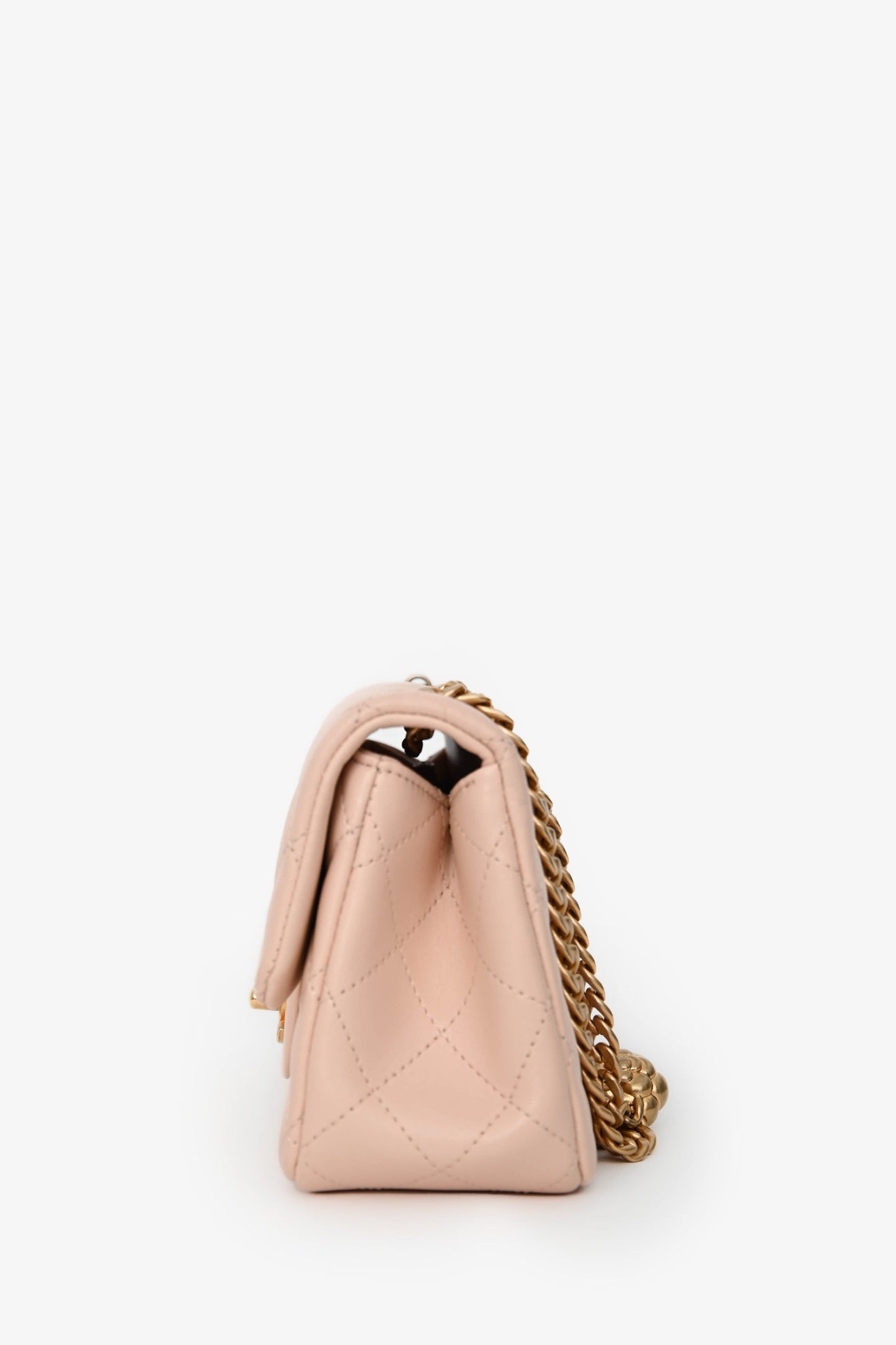 Chanel™ Light Pink Lambskin Mini Camilla Flower Crush Flap Bag