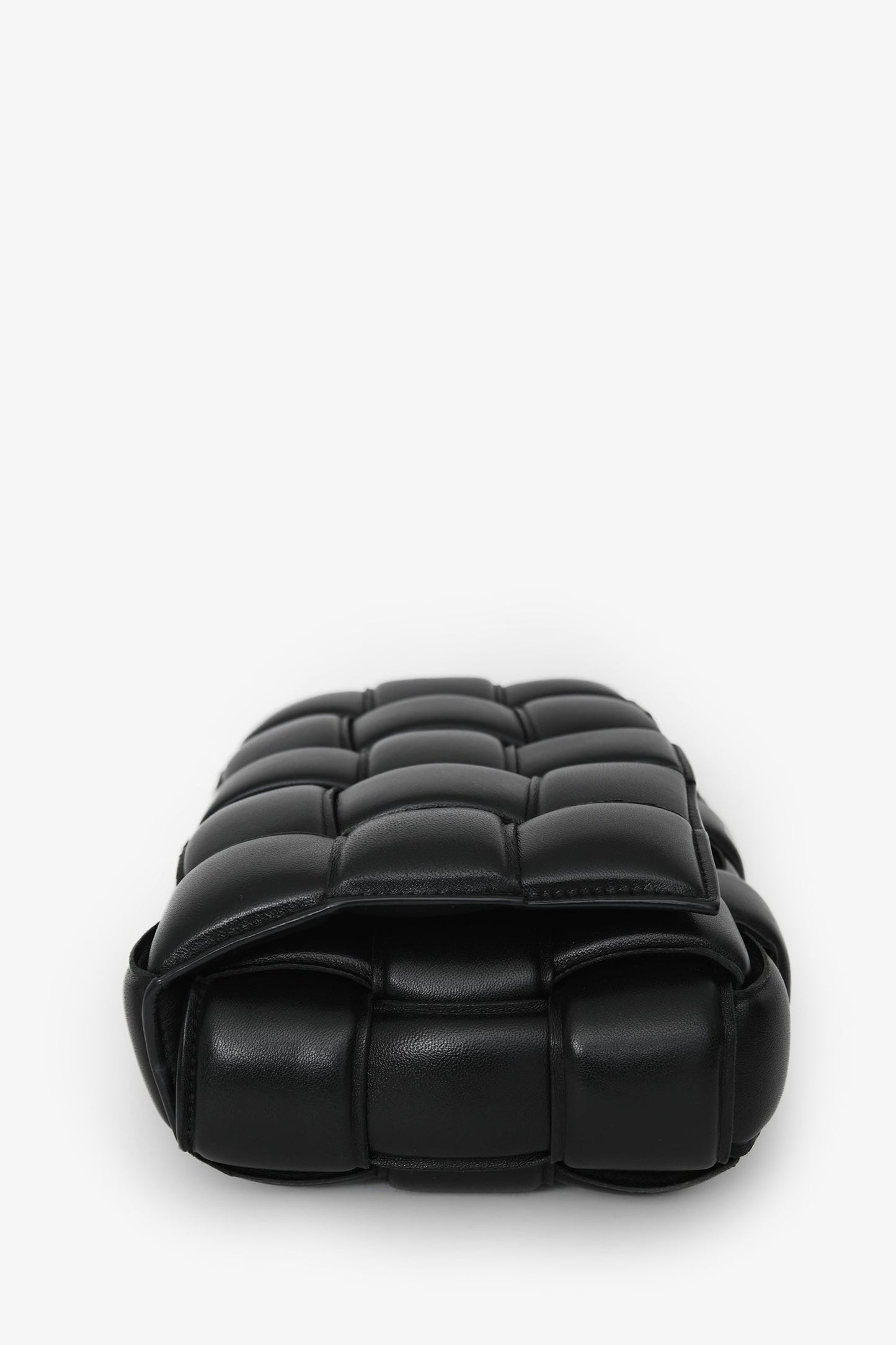 Bottega Veneta Black Leather Intrecciato Padded Cassette Crossbody
