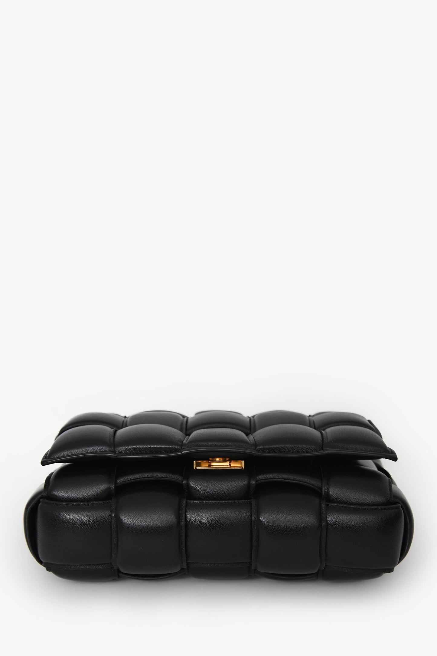 Bottega Veneta Black Leather Intrecciato Padded Cassette Crossbody