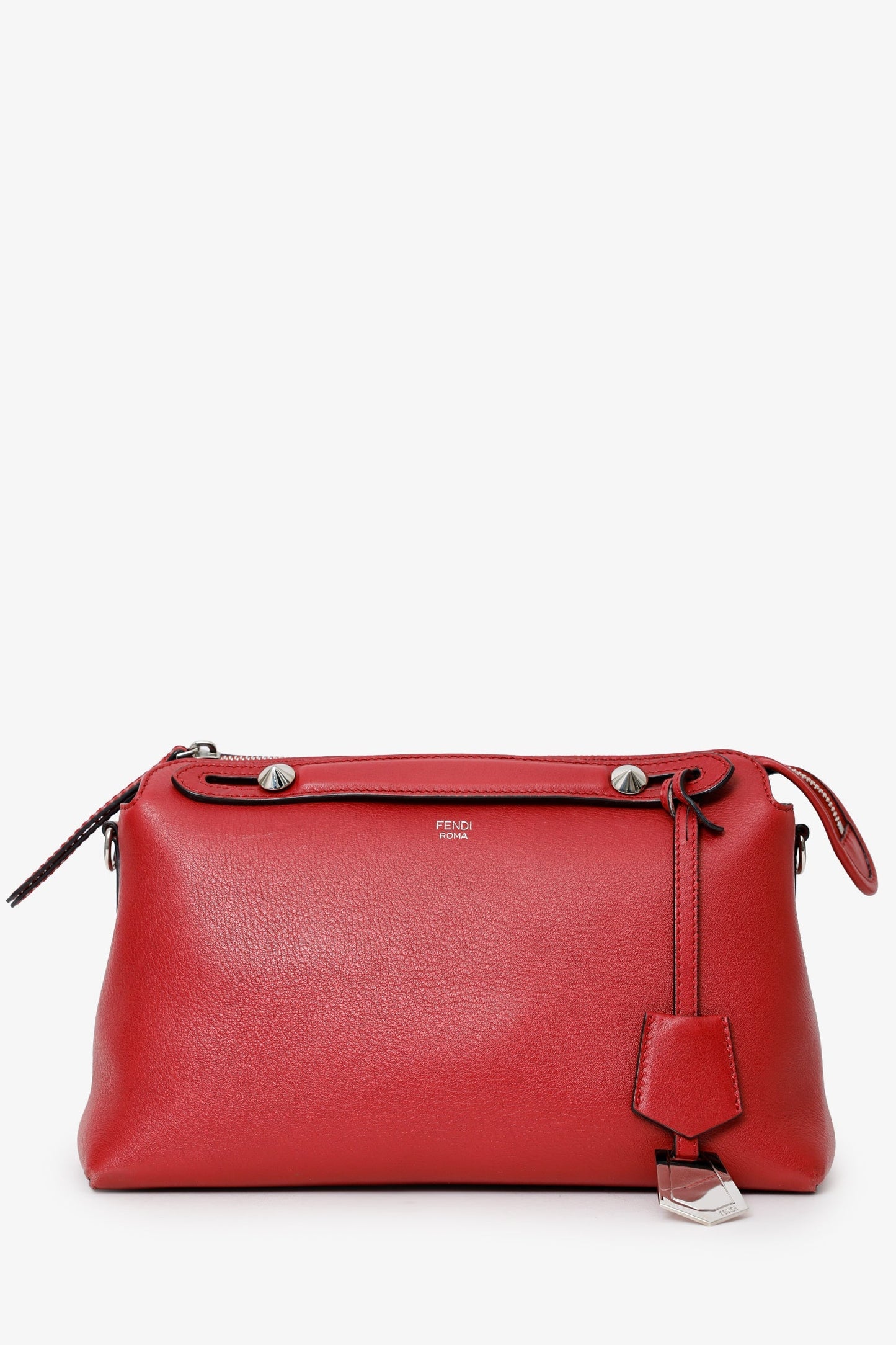 Fendi Red Leather Small By The Way Crossbody