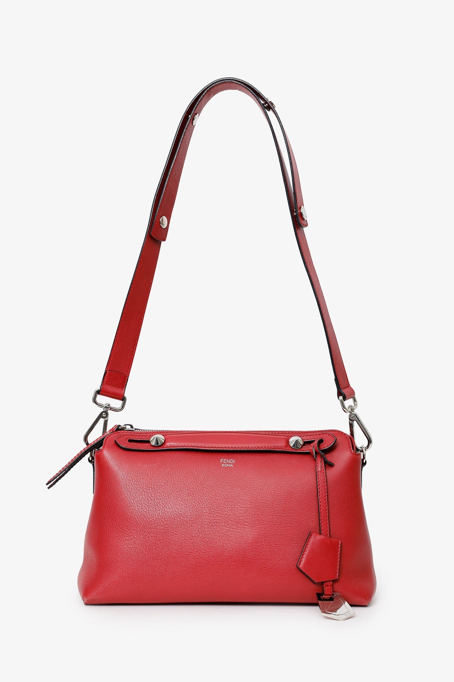 Fendi Red Leather Small By The Way Crossbody
