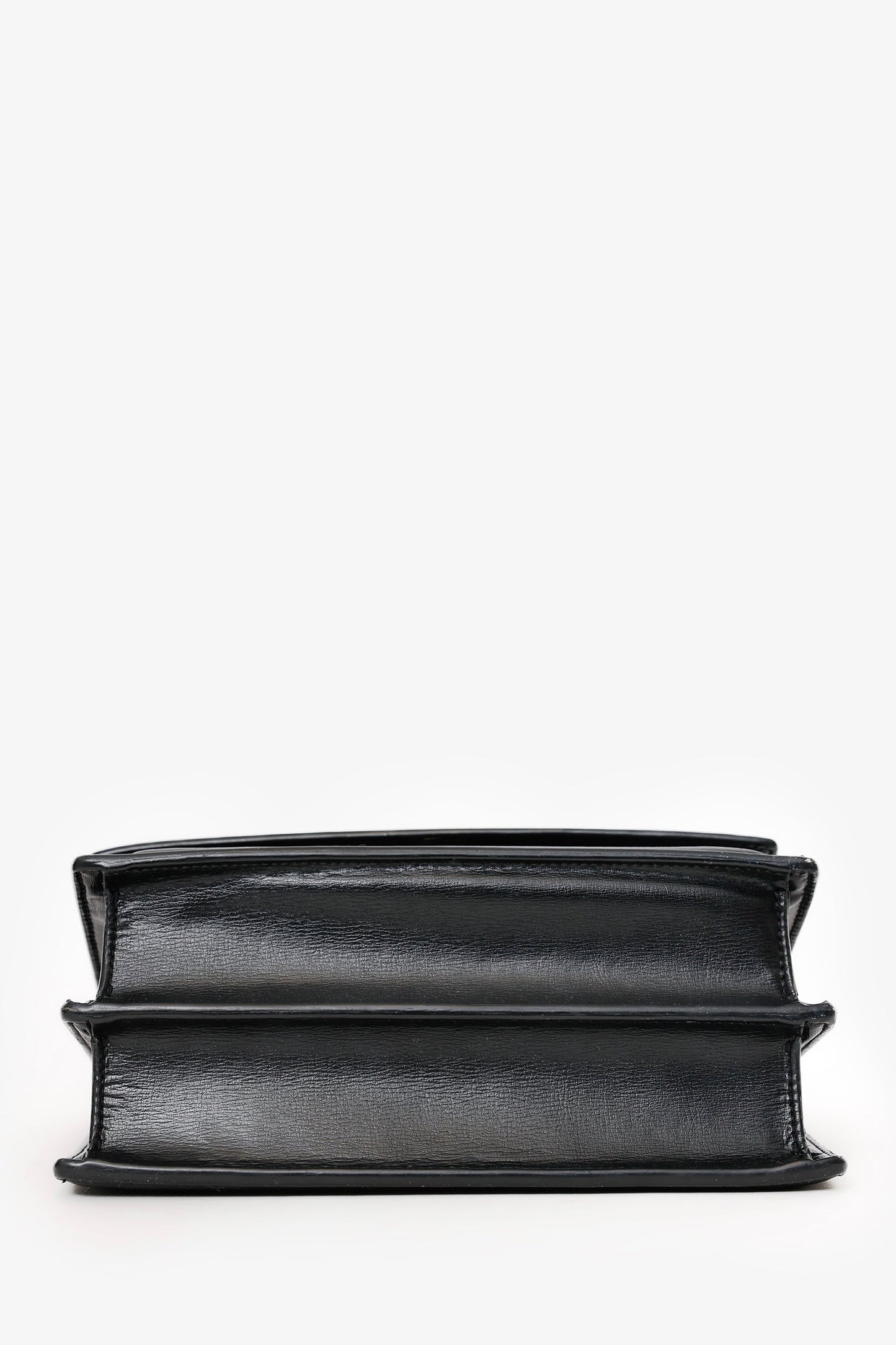 Saint Laurent Black Smooth Leather Medium 'Sunset' Shoulder Bag