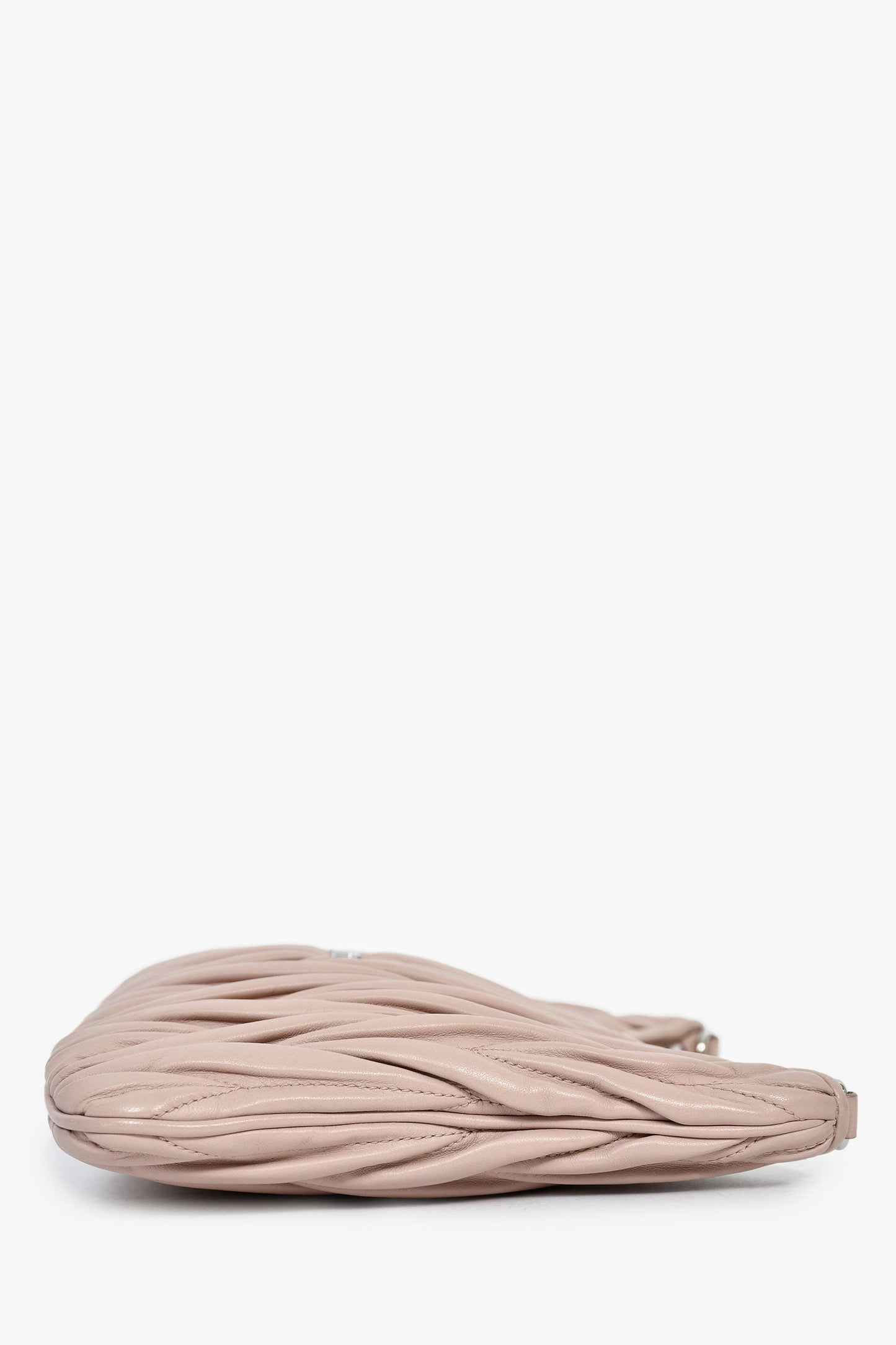 Miu Miu 2021 Pink Leather Matelasse 'Pocket' Crossbody Bag
