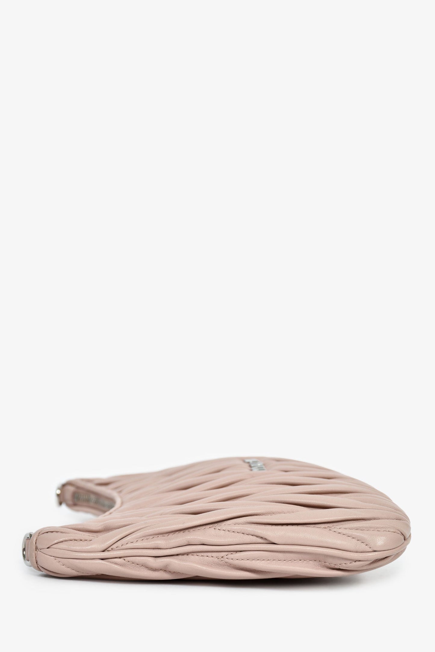 Miu Miu 2021 Pink Leather Matelasse 'Pocket' Crossbody Bag